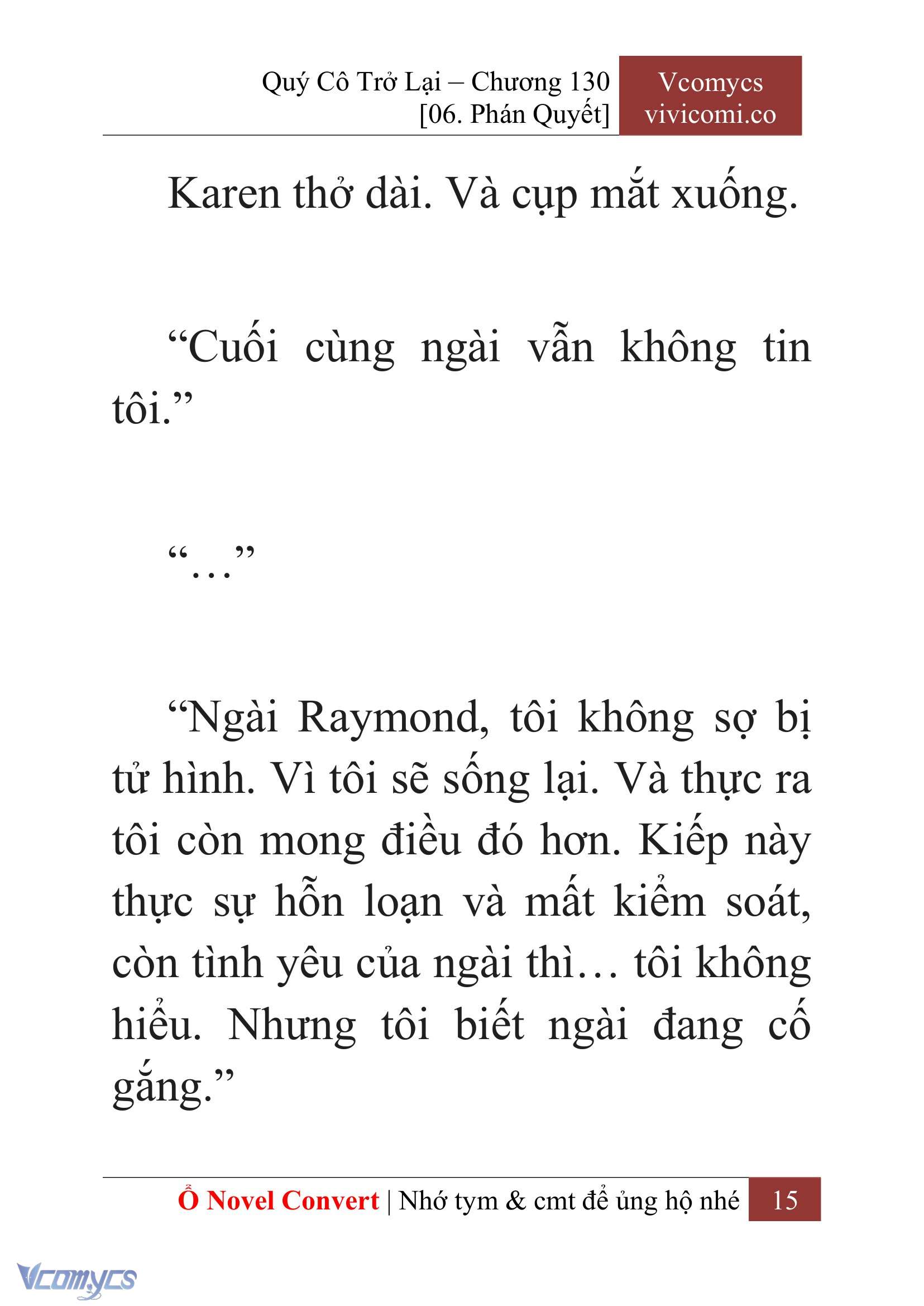 [Novel] Quý Cô Trở Lại Chap 130 - Trang 2