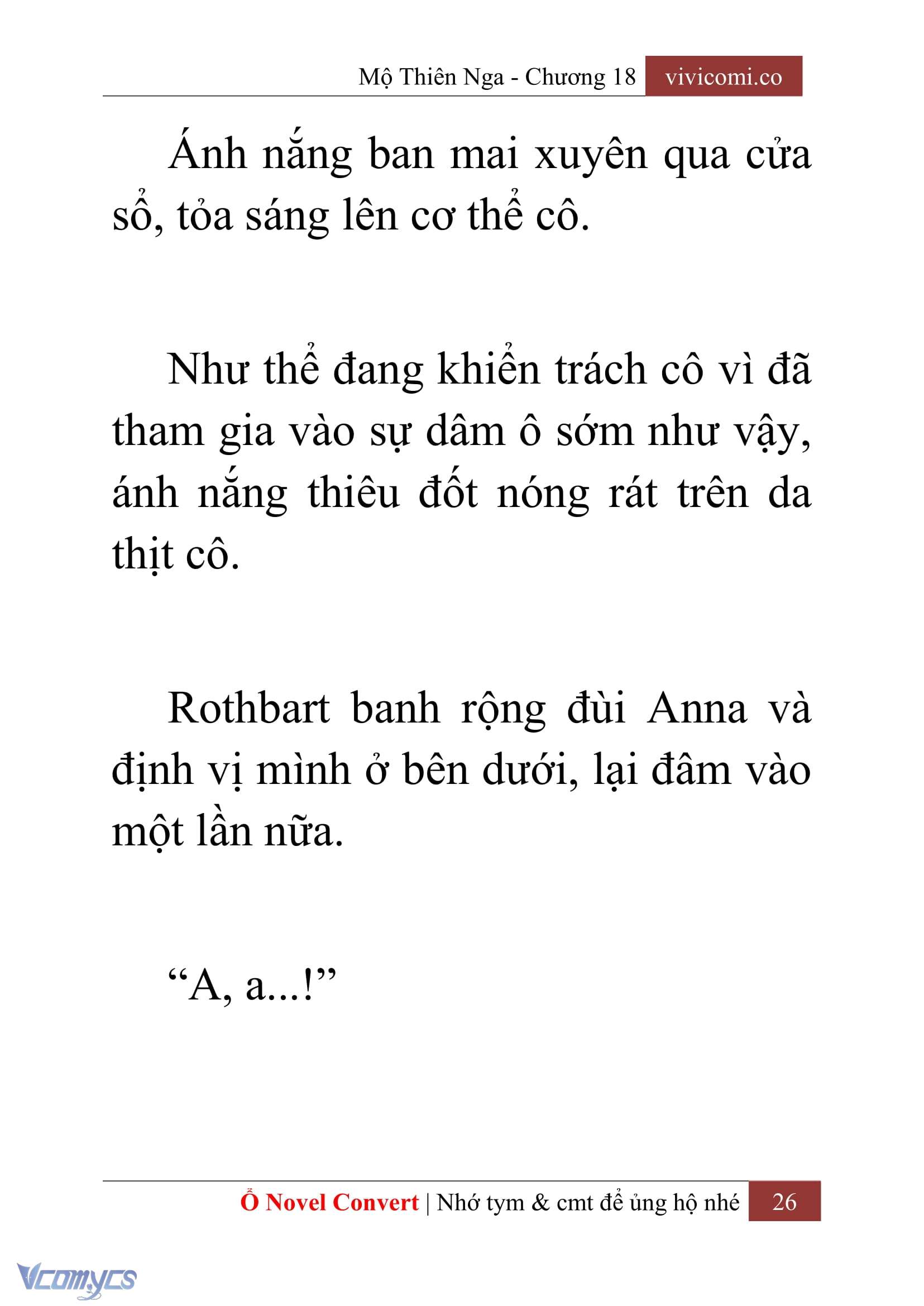 [Novel] Mộ Thiên Nga Chap 18 - Trang 2