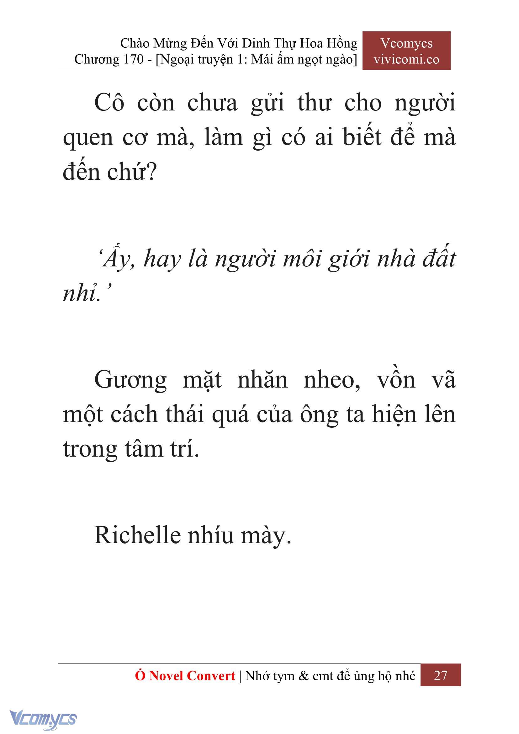 [Novel] Chào Mừng Đến Với Dinh Thự Hoa Hồng Chap 170 - Trang 2