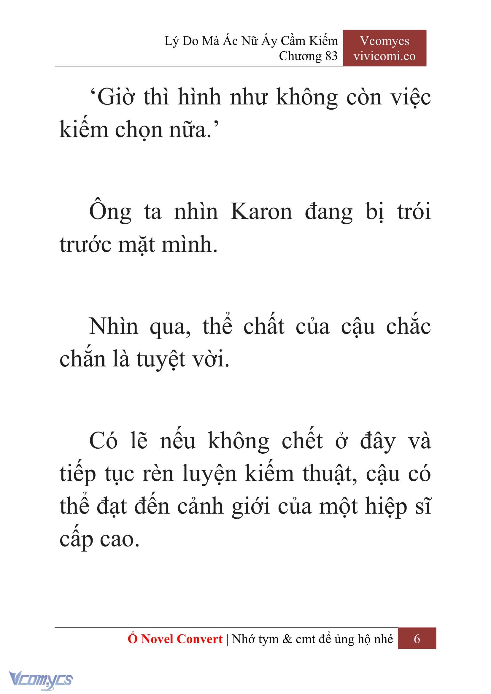 [Novel] Lý Do Mà Ác Nữ Ấy Cầm Kiếm Chap 83 - Next Chap 84