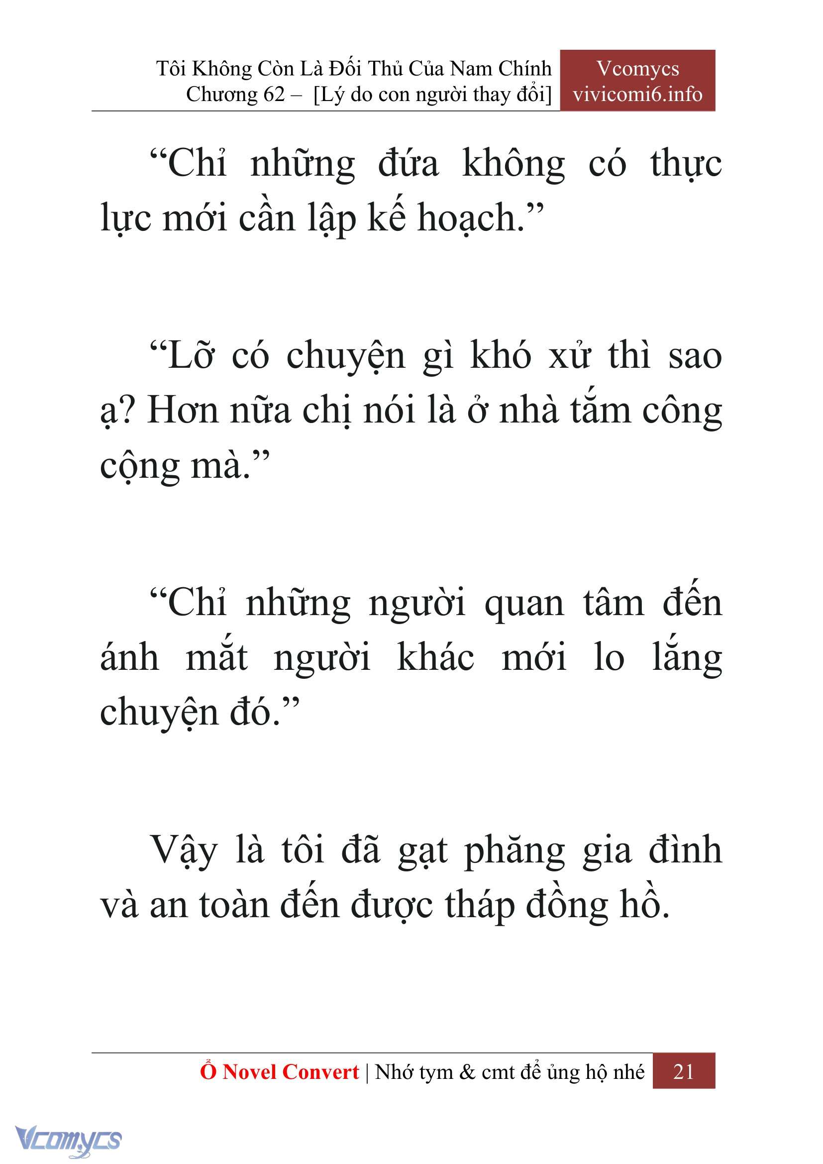 [Novel] Tôi Không Còn Là Đối Thủ Của Nam Chính Chap 62 - Trang 2