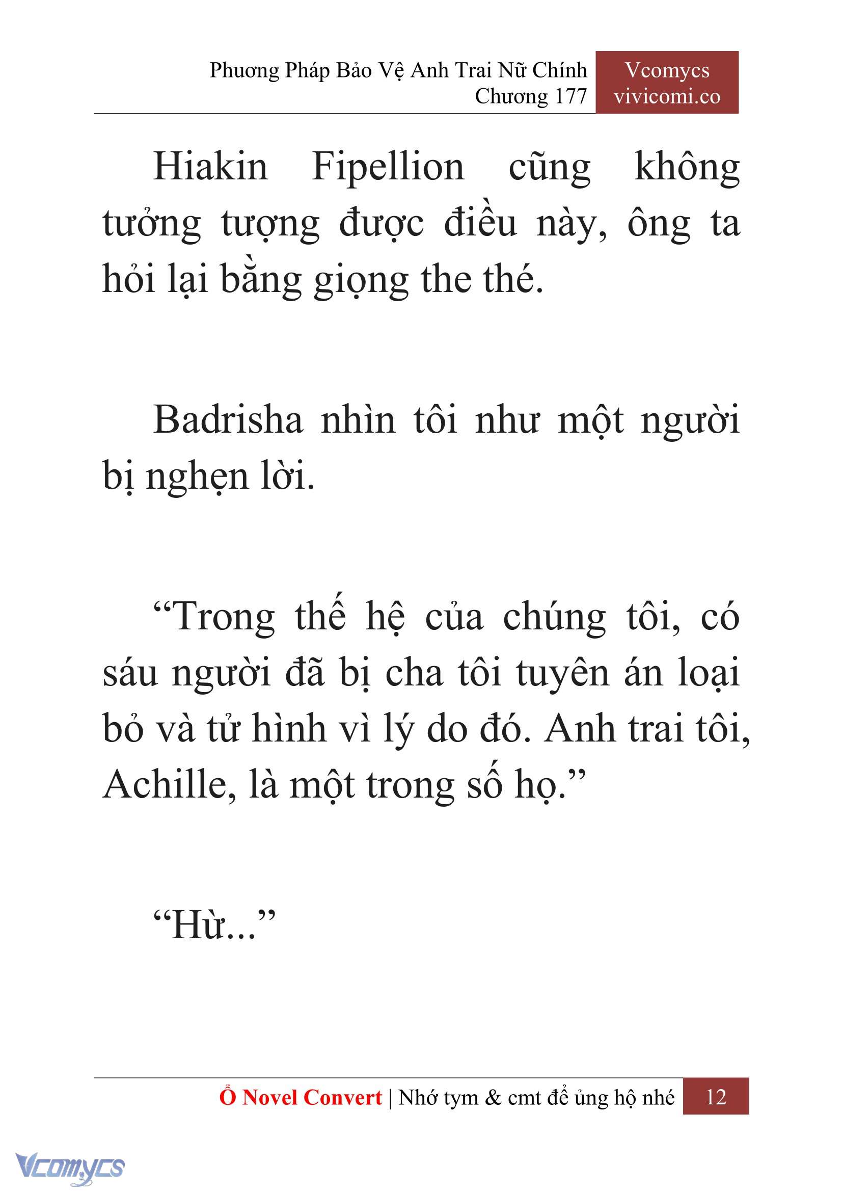 [Novel] Phương Pháp Bảo Vệ Anh Trai Nữ Chính Chap 177 - Trang 2