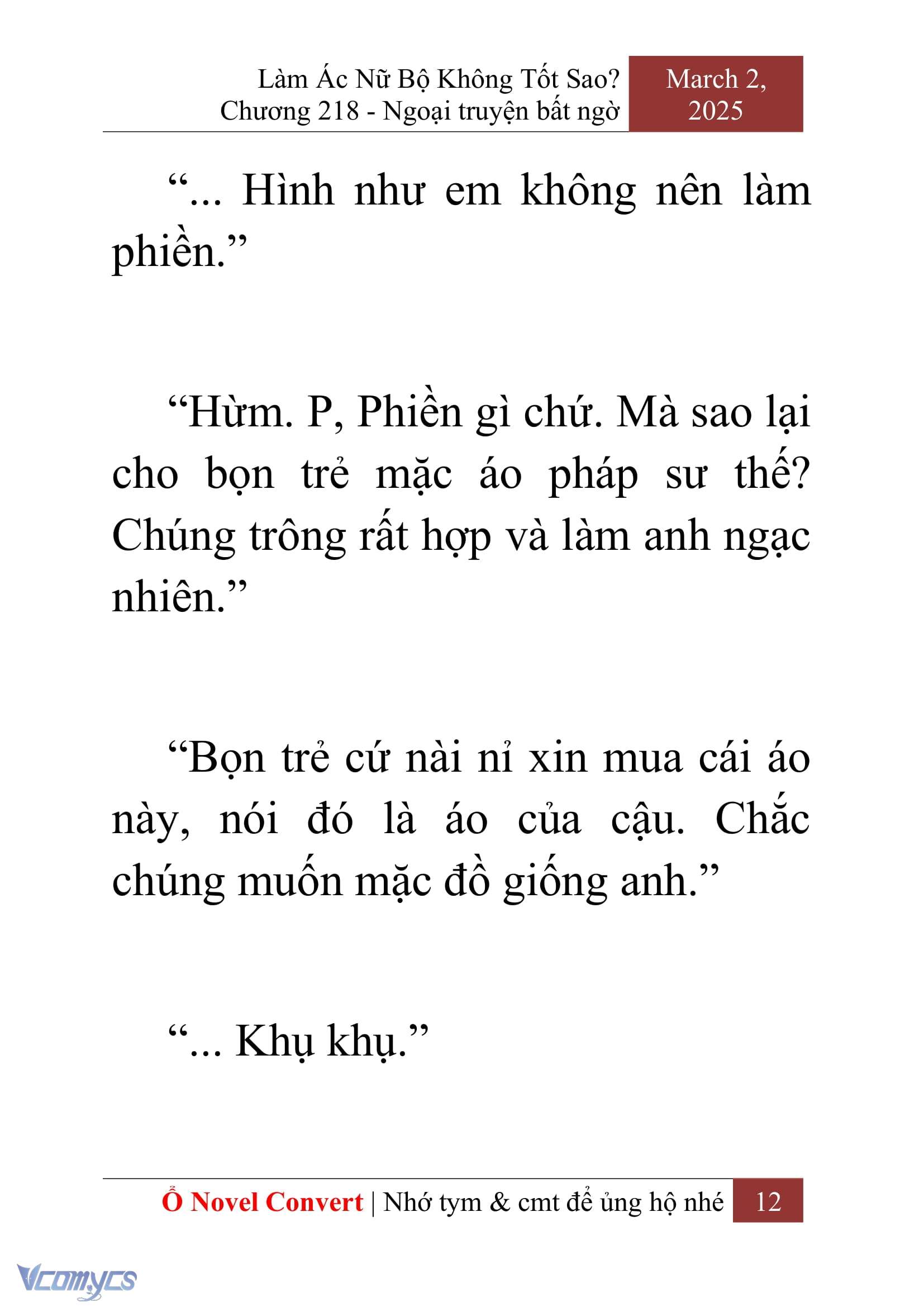 [Novel] Làm Ác Nữ Bộ Không Tốt Sao? Chap 218 - Trang 2