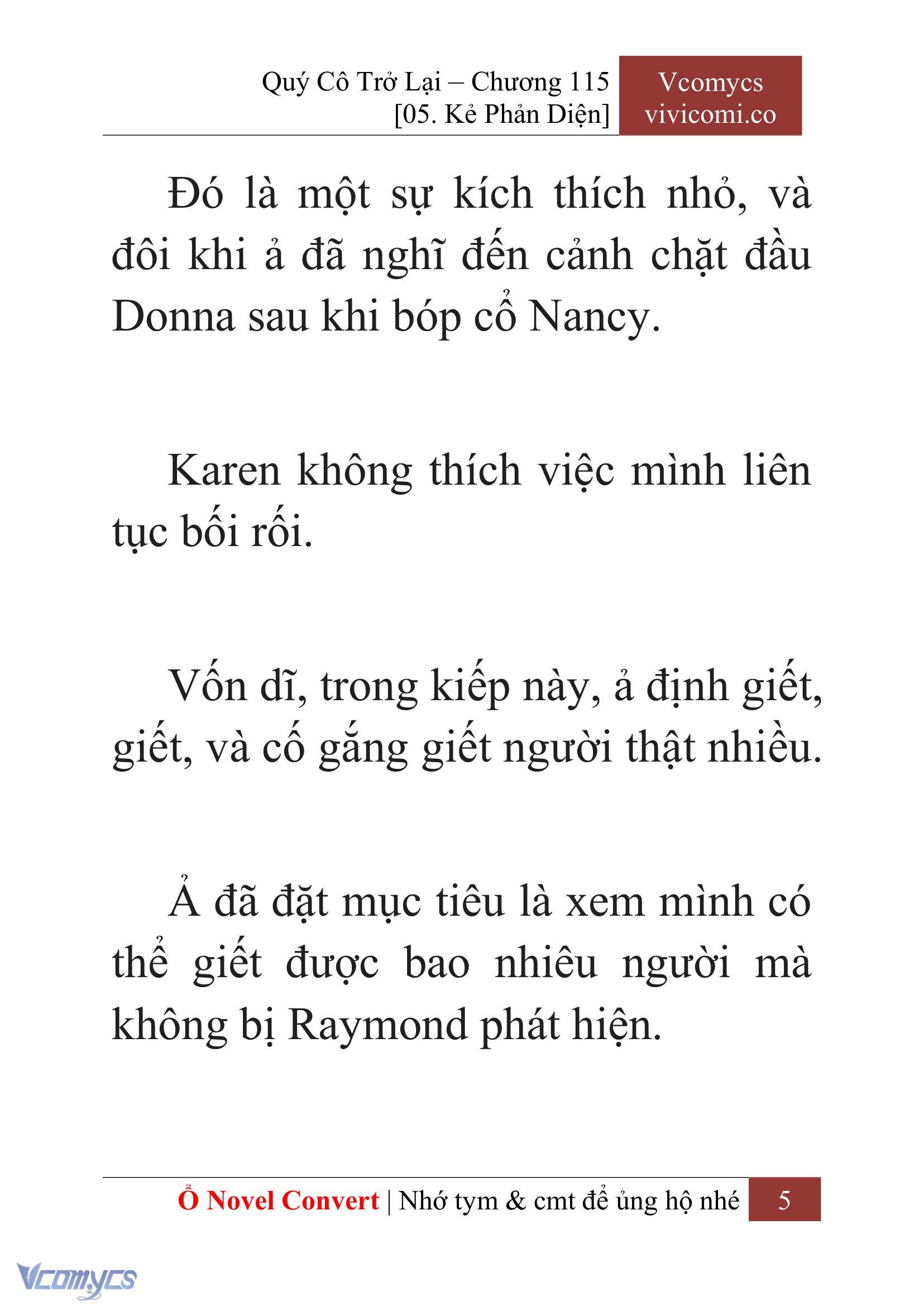 [Novel] Quý Cô Trở Lại Chap 115 - Trang 2