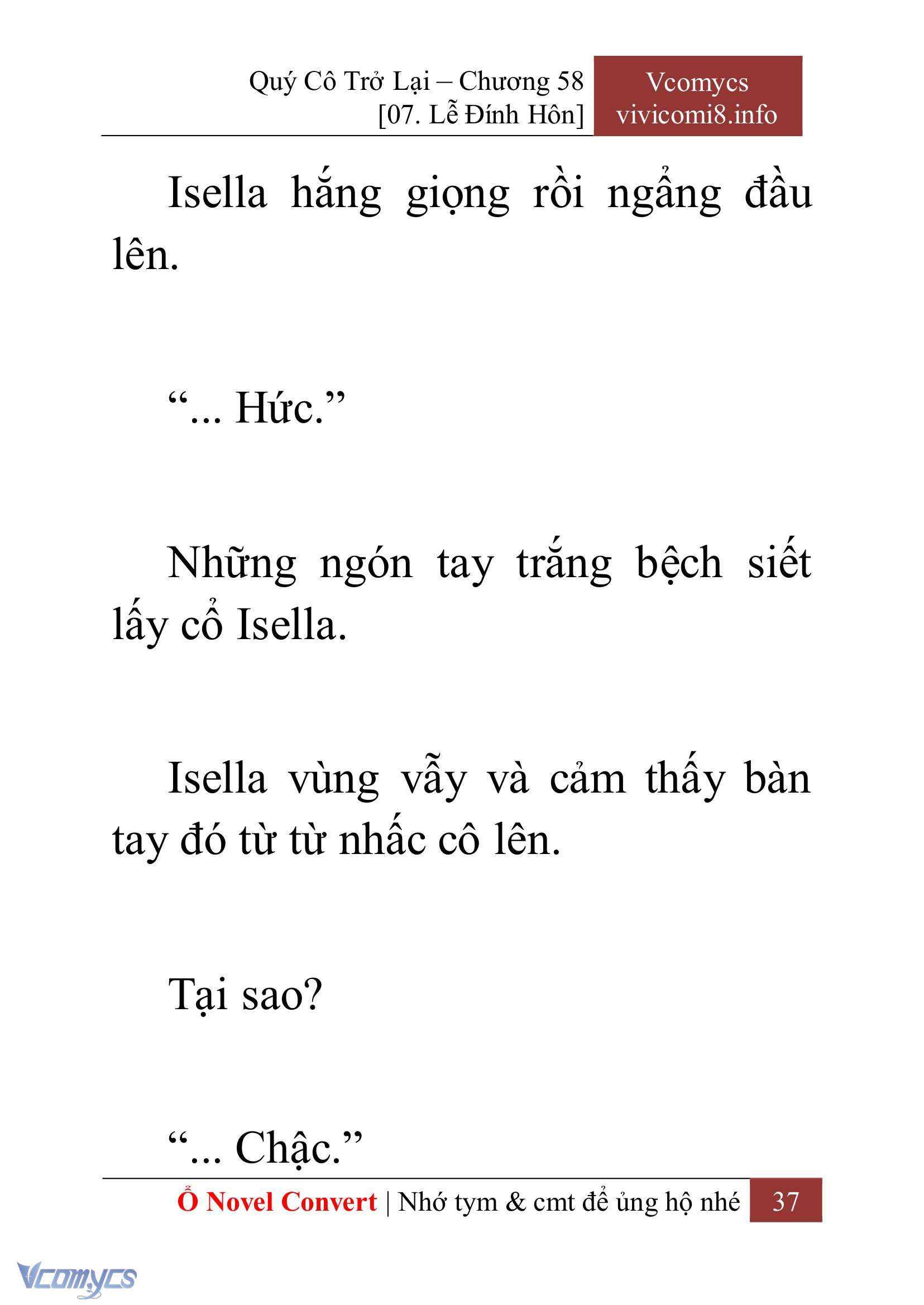 [Novel] Quý Cô Trở Lại Chap 58 - Trang 2