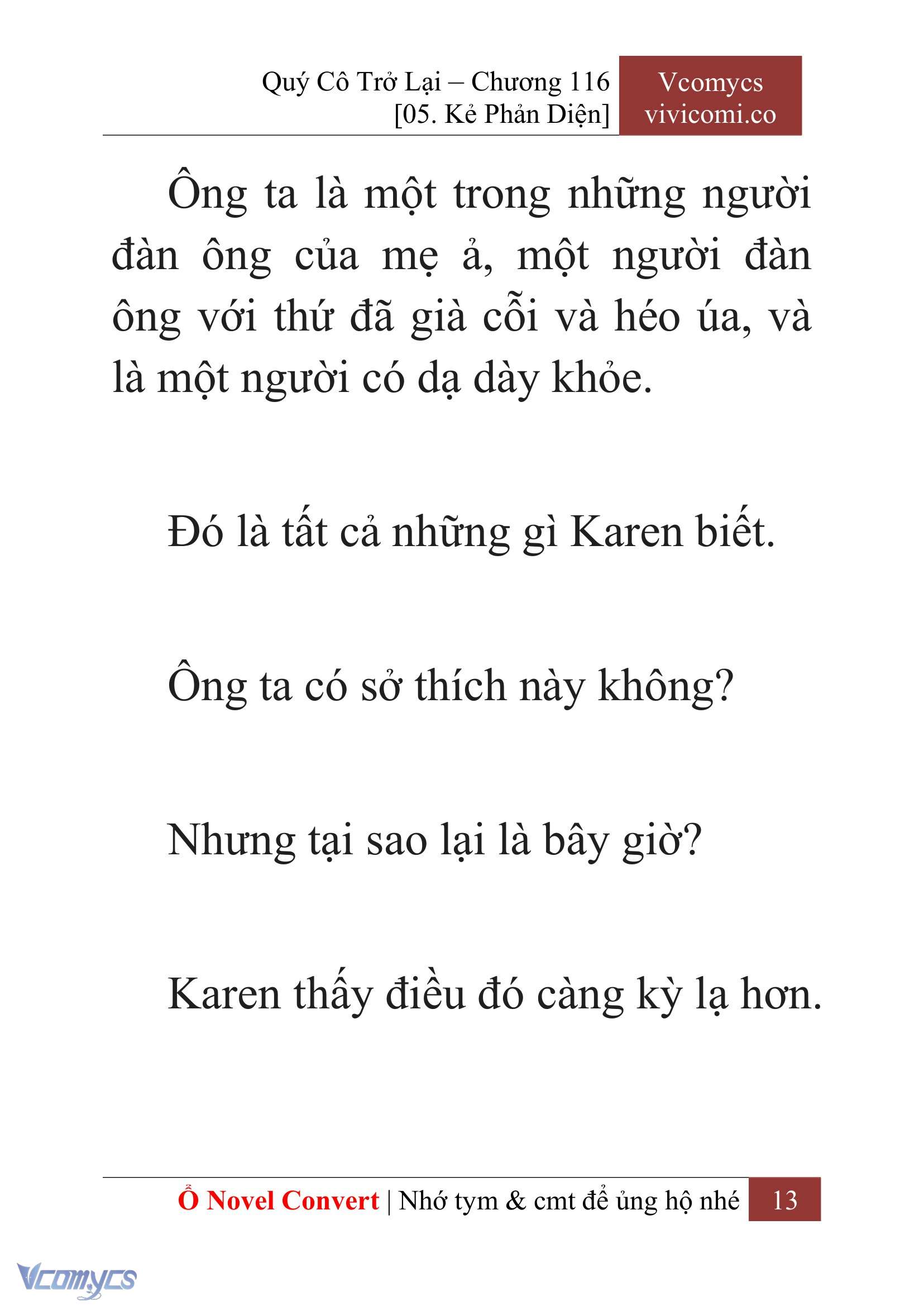[Novel] Quý Cô Trở Lại Chap 116 - Trang 2