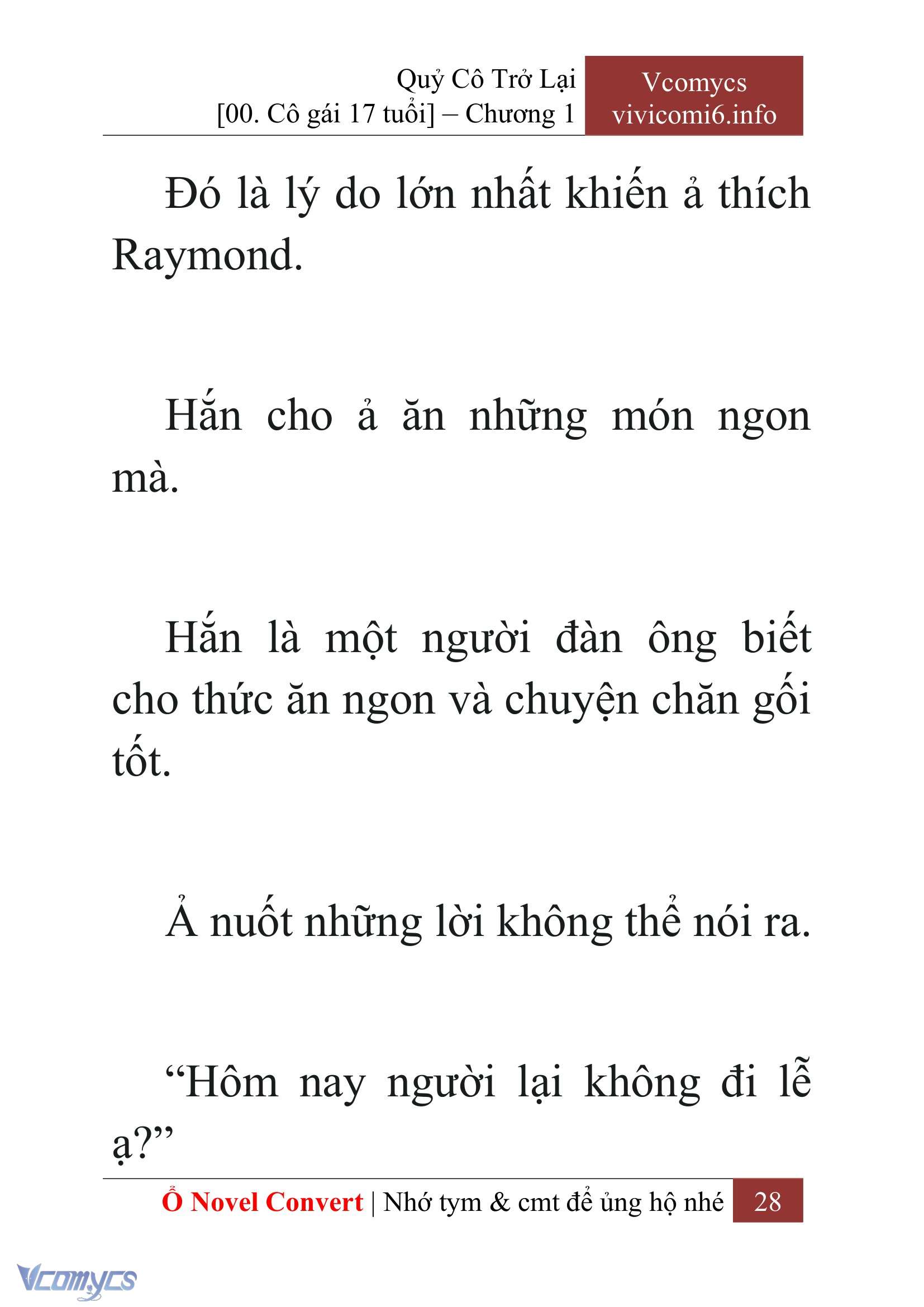 [Novel] Quý Cô Trở Lại Chap 1 - Trang 2