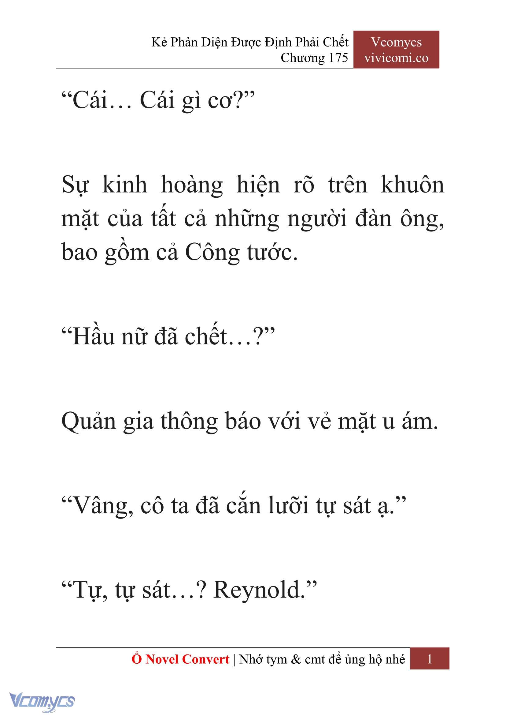 [Novel] Kẻ Phản Diện Được Định Phải Chết Chap 175 - Trang 2