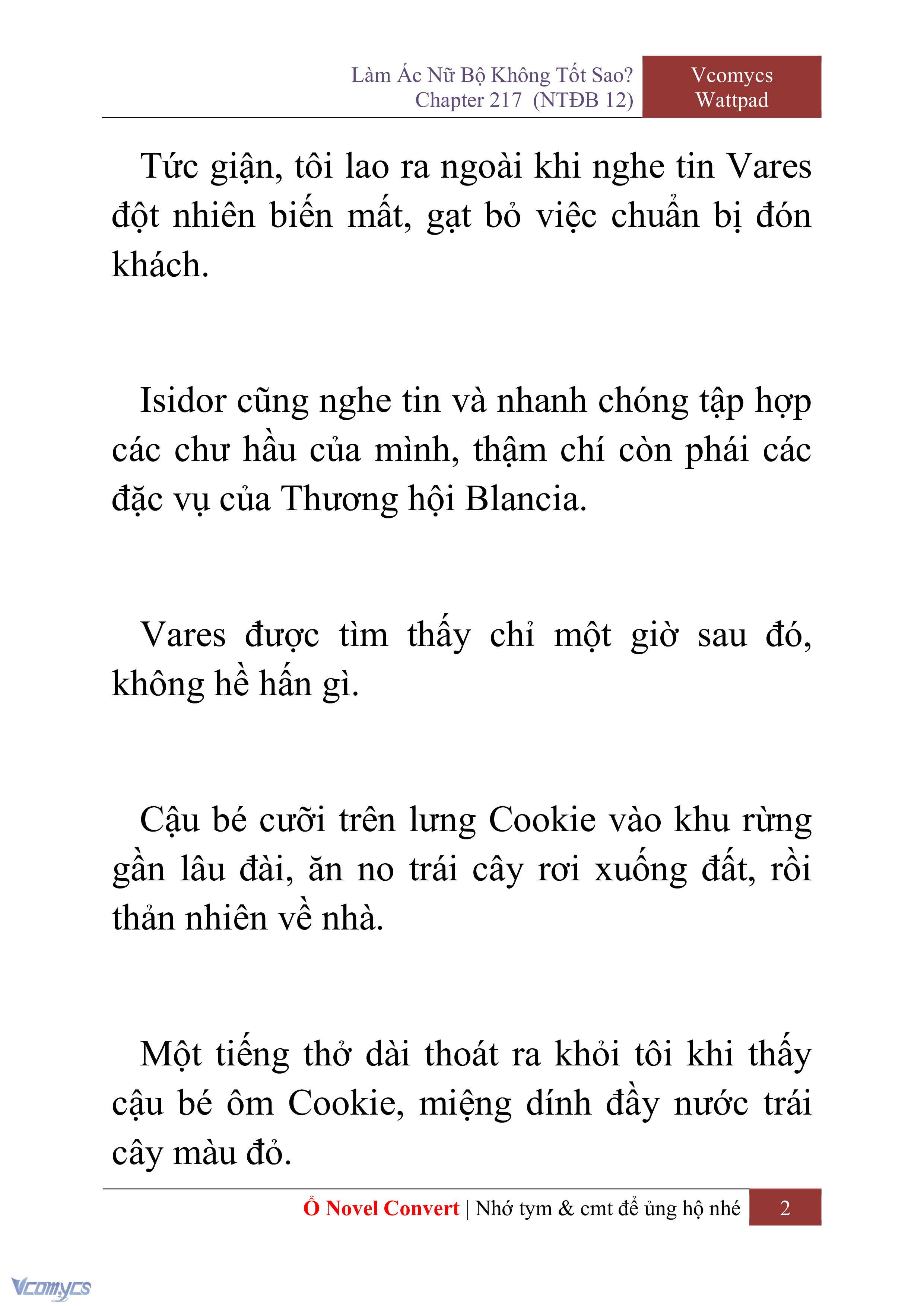 [Novel] Làm Ác Nữ Bộ Không Tốt Sao? Chap 217 - Trang 2
