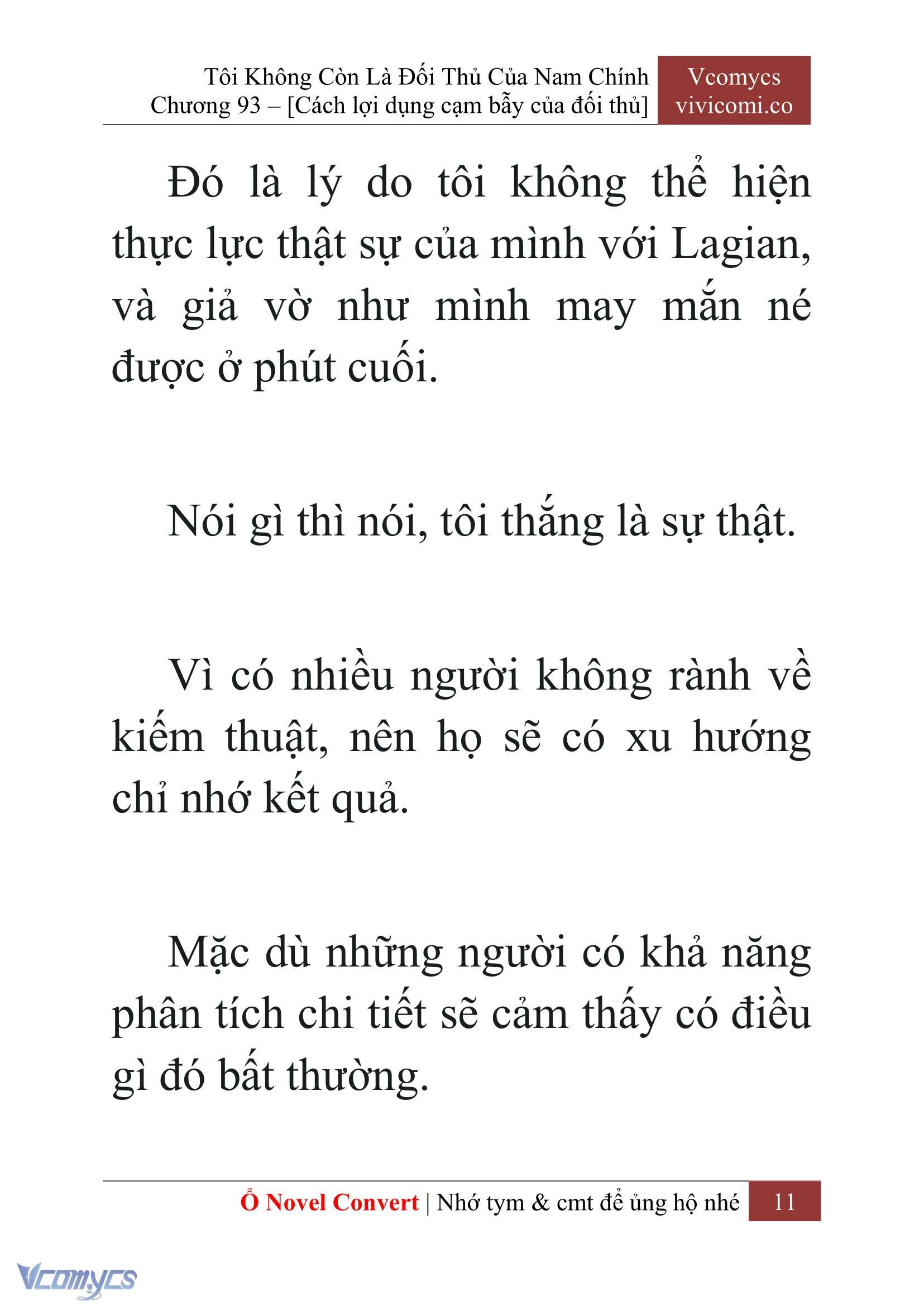 [Novel] Tôi Không Còn Là Đối Thủ Của Nam Chính Chap 93 - Trang 2