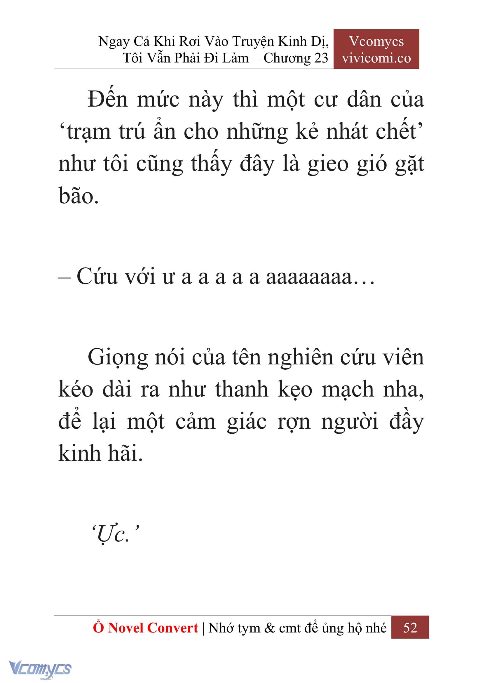 [Novel] Ngay Cả Khi Rơi Vào Truyện Kinh Dị, Tôi Vẫn Phải Đi Làm Chap 23 - Trang 2