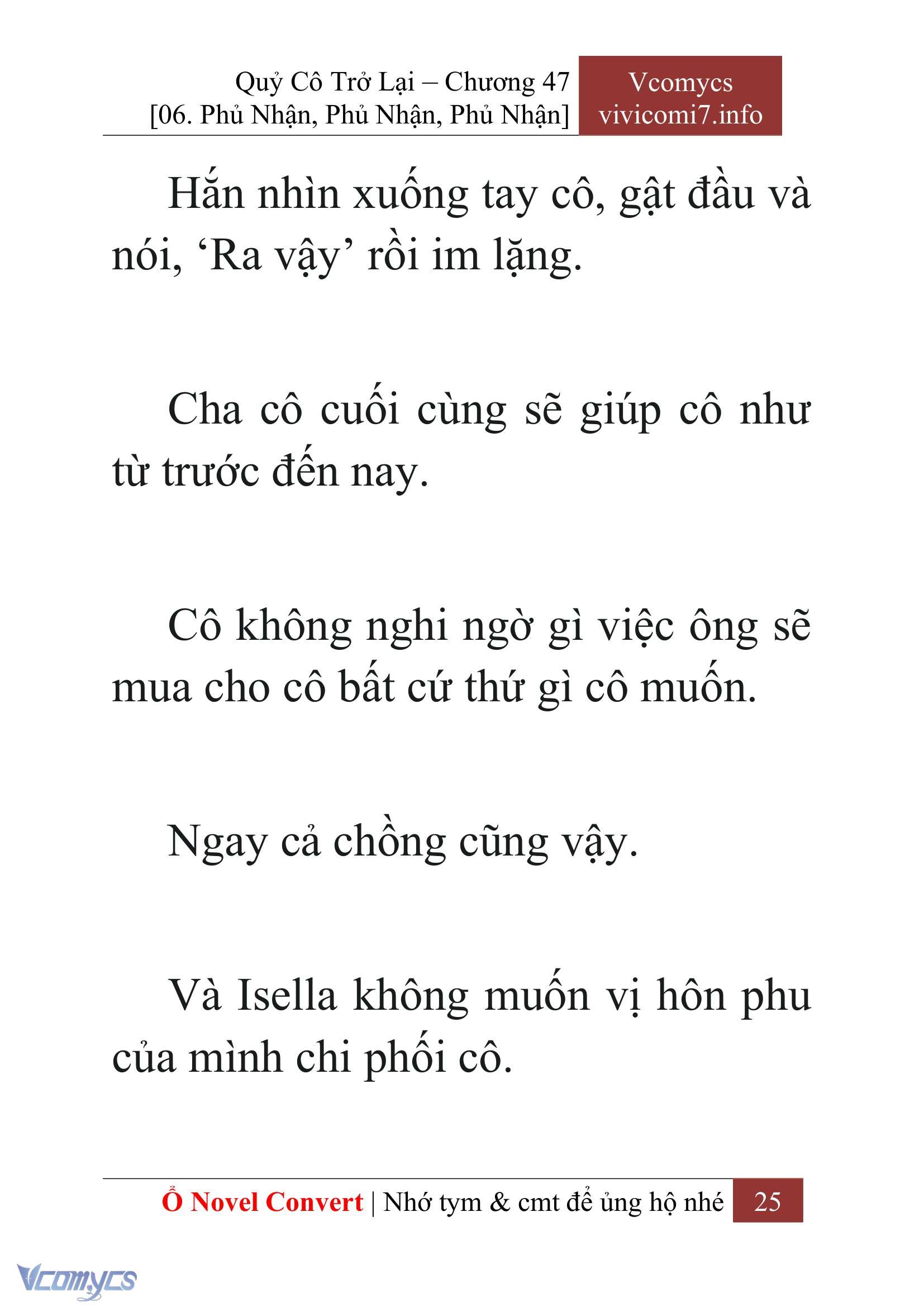 [Novel] Quý Cô Trở Lại Chap 47 - Trang 2