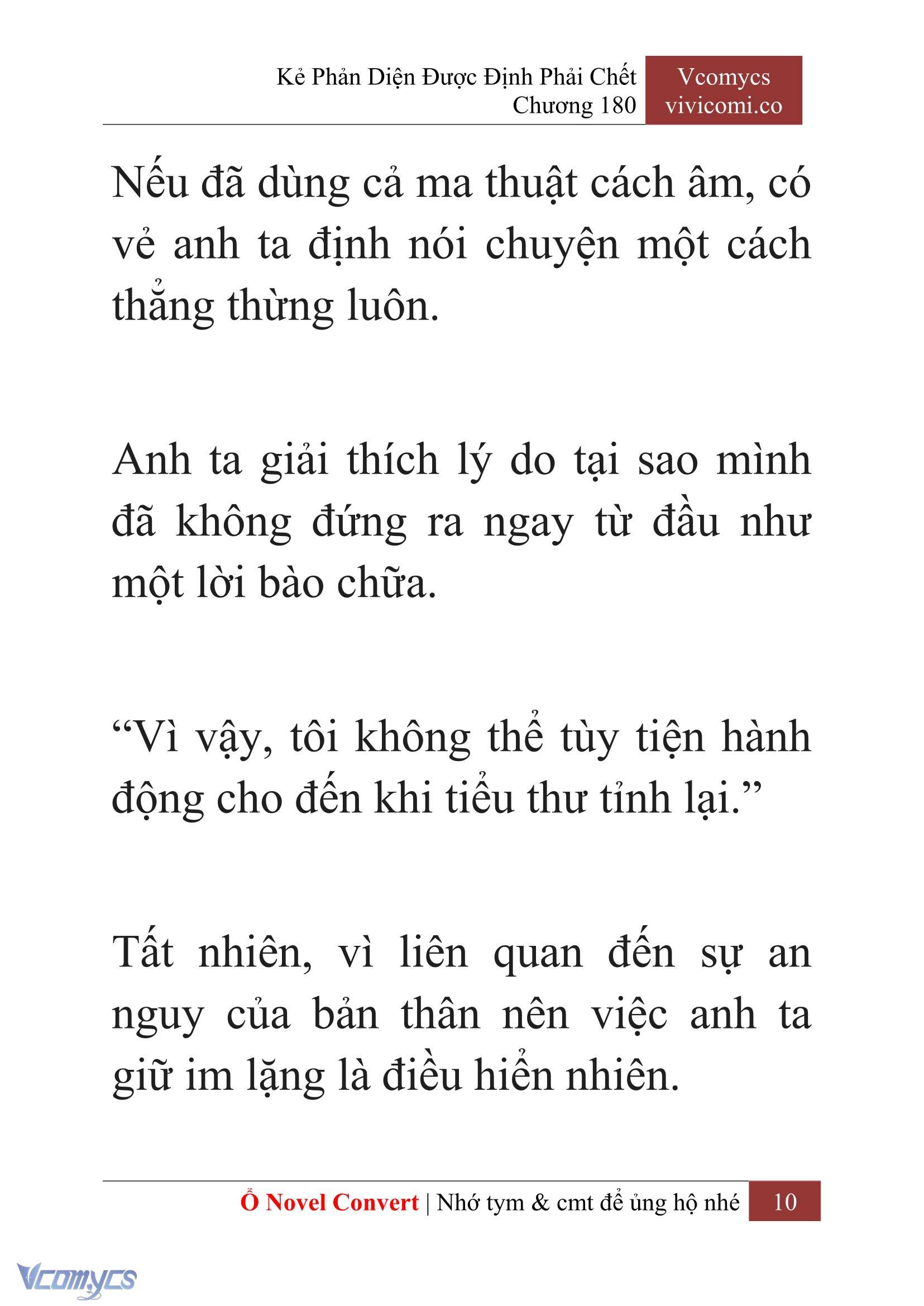 [Novel] Kẻ Phản Diện Được Định Phải Chết Chap 180 - Trang 2