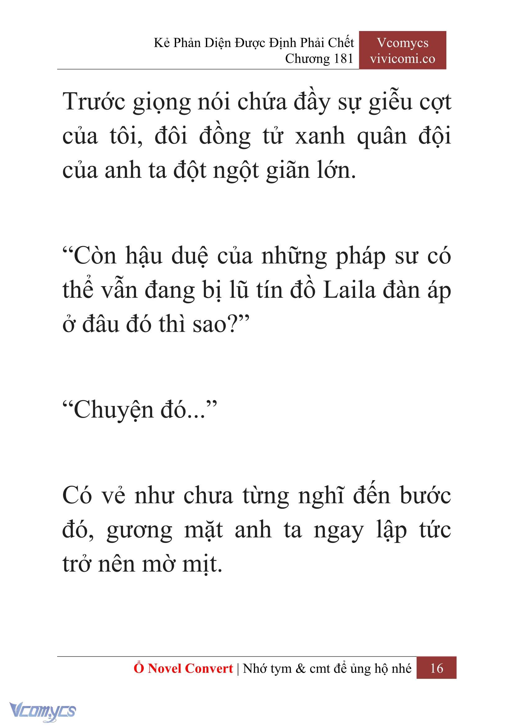 [Novel] Kẻ Phản Diện Được Định Phải Chết Chap 181 - Trang 2