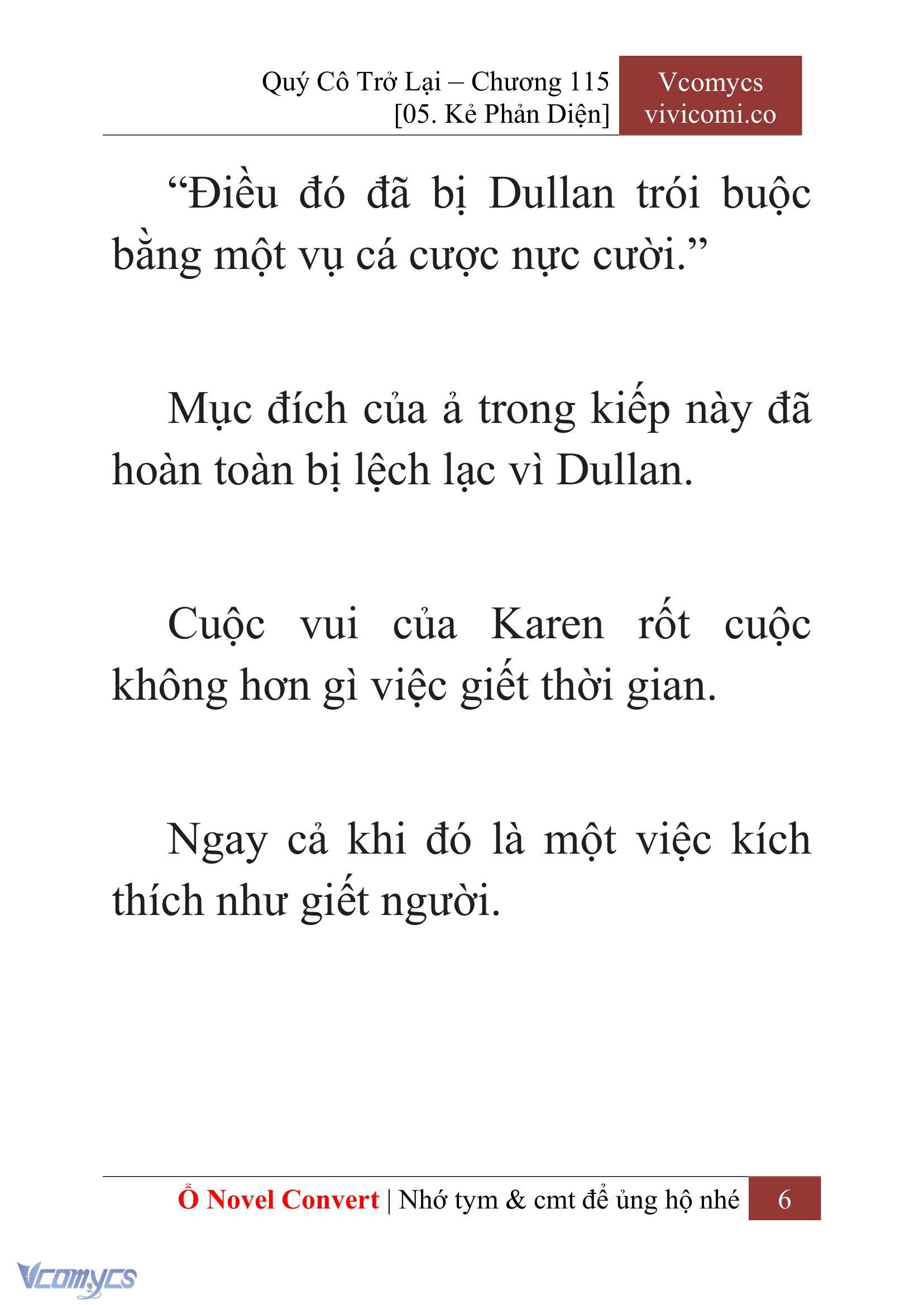 [Novel] Quý Cô Trở Lại Chap 115 - Trang 2