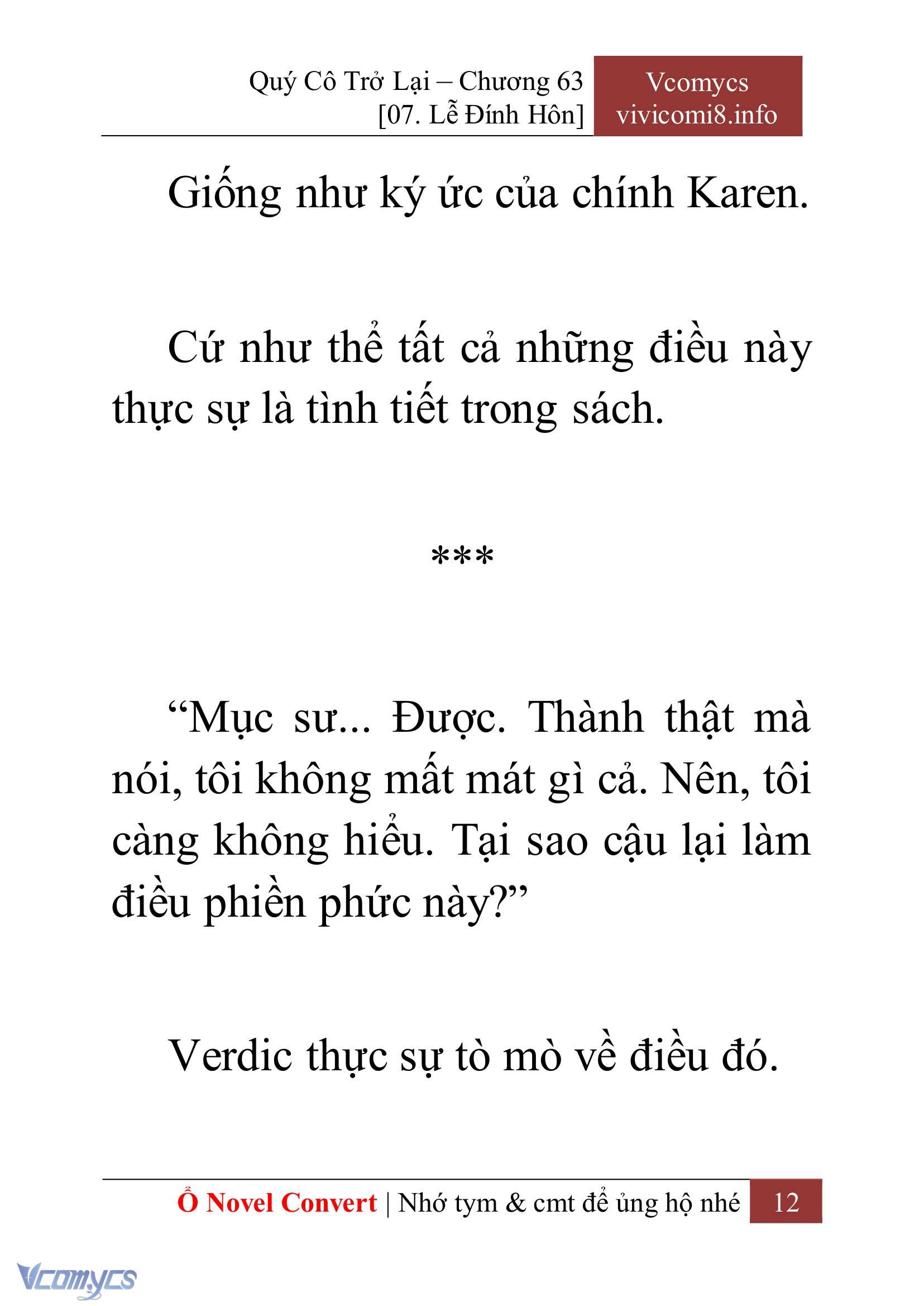[Novel] Quý Cô Trở Lại Chap 63 - Trang 2
