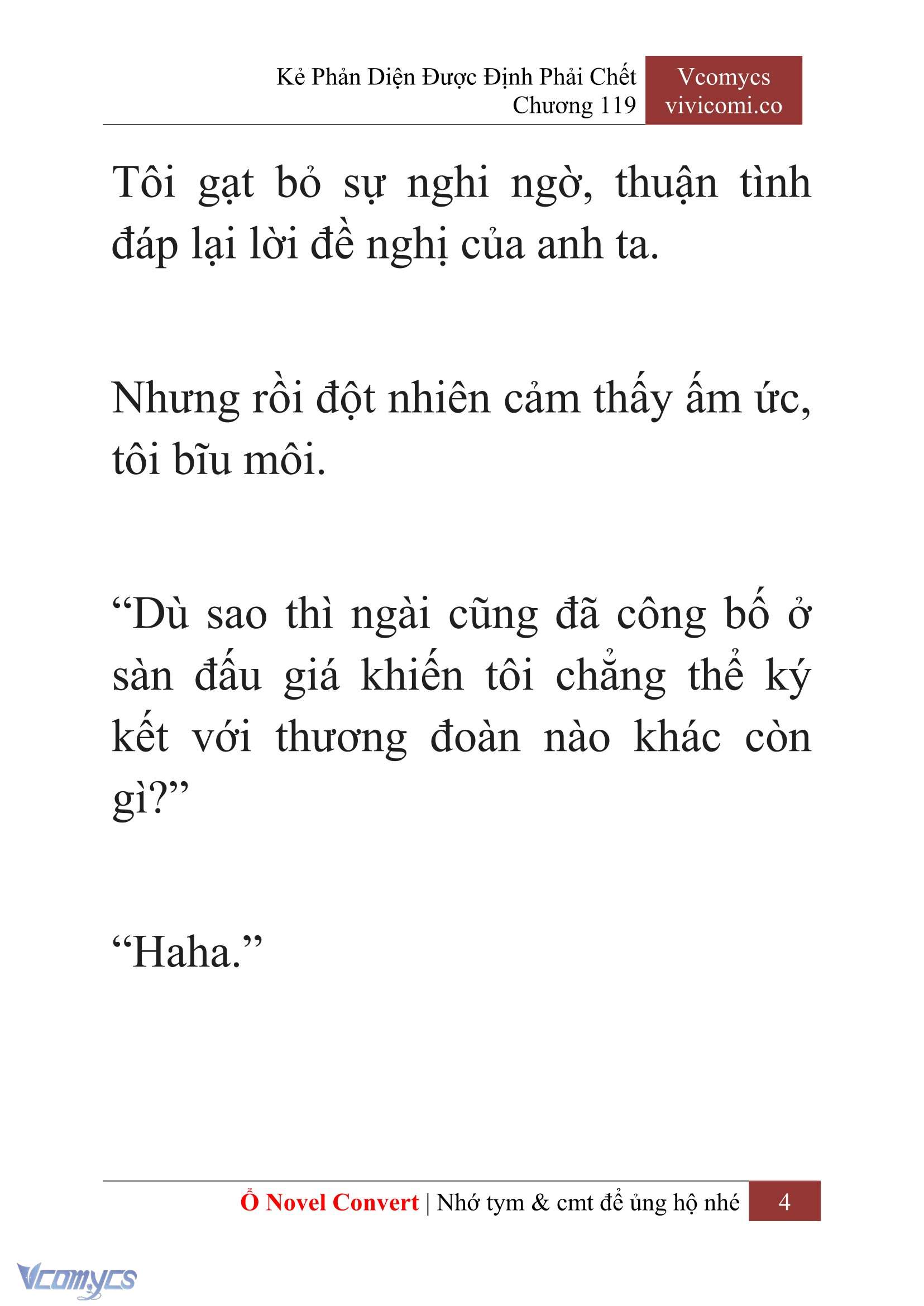 [Novel] Kẻ Phản Diện Được Định Phải Chết Chap 119 - Next Chap 120
