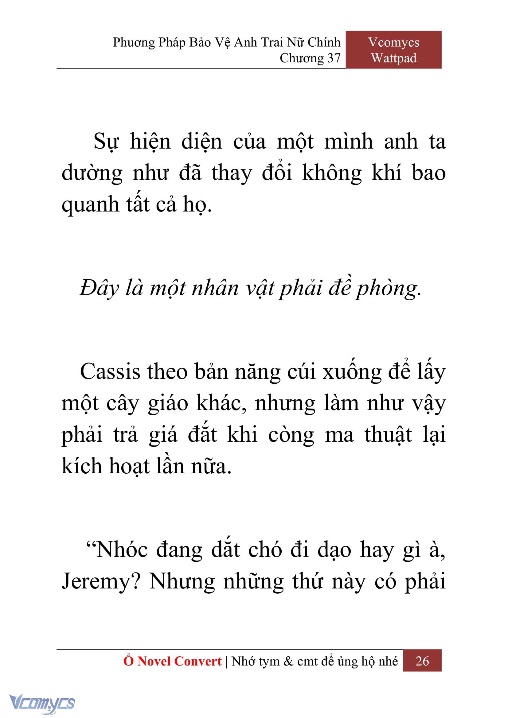 [Novel] Phương Pháp Bảo Vệ Anh Trai Nữ Chính Chap 37 - Trang 2