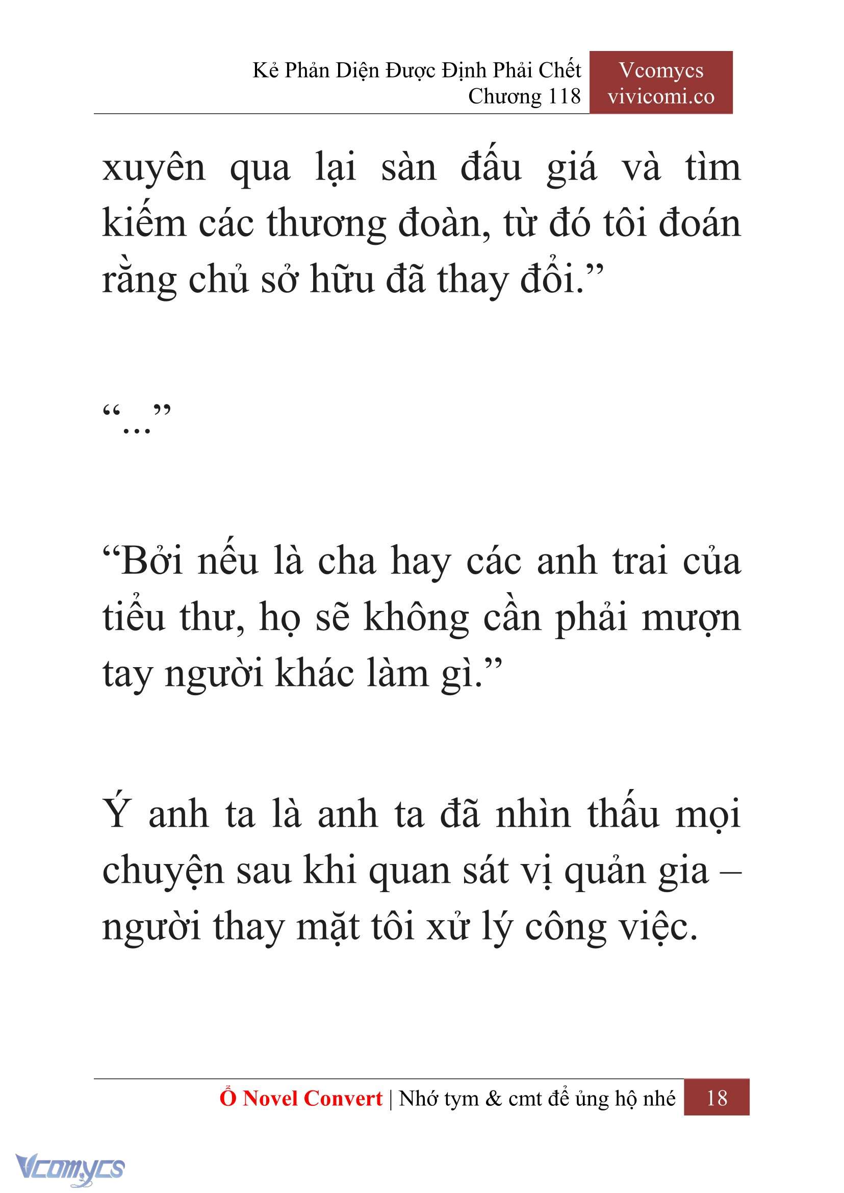 [Novel] Kẻ Phản Diện Được Định Phải Chết Chap 118 - Trang 2