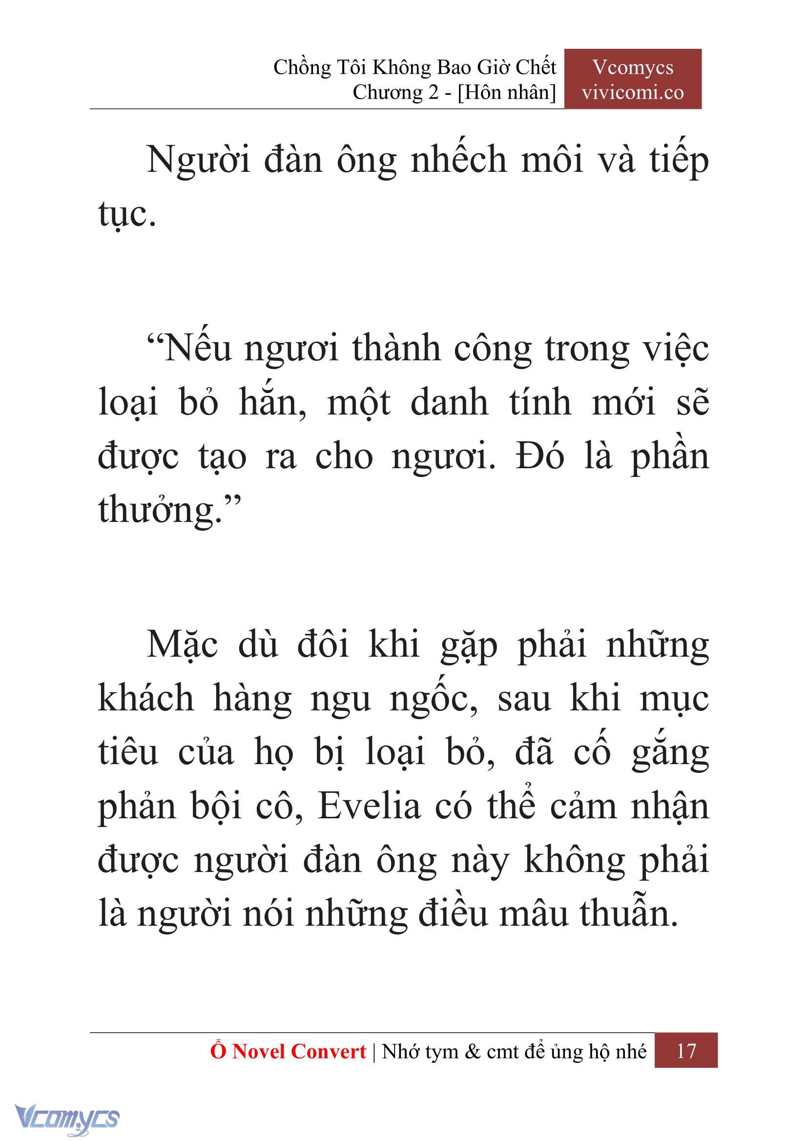 [Novel] Chồng Tôi Không Bao Giờ Chết Chap 2 - Next Chap 3