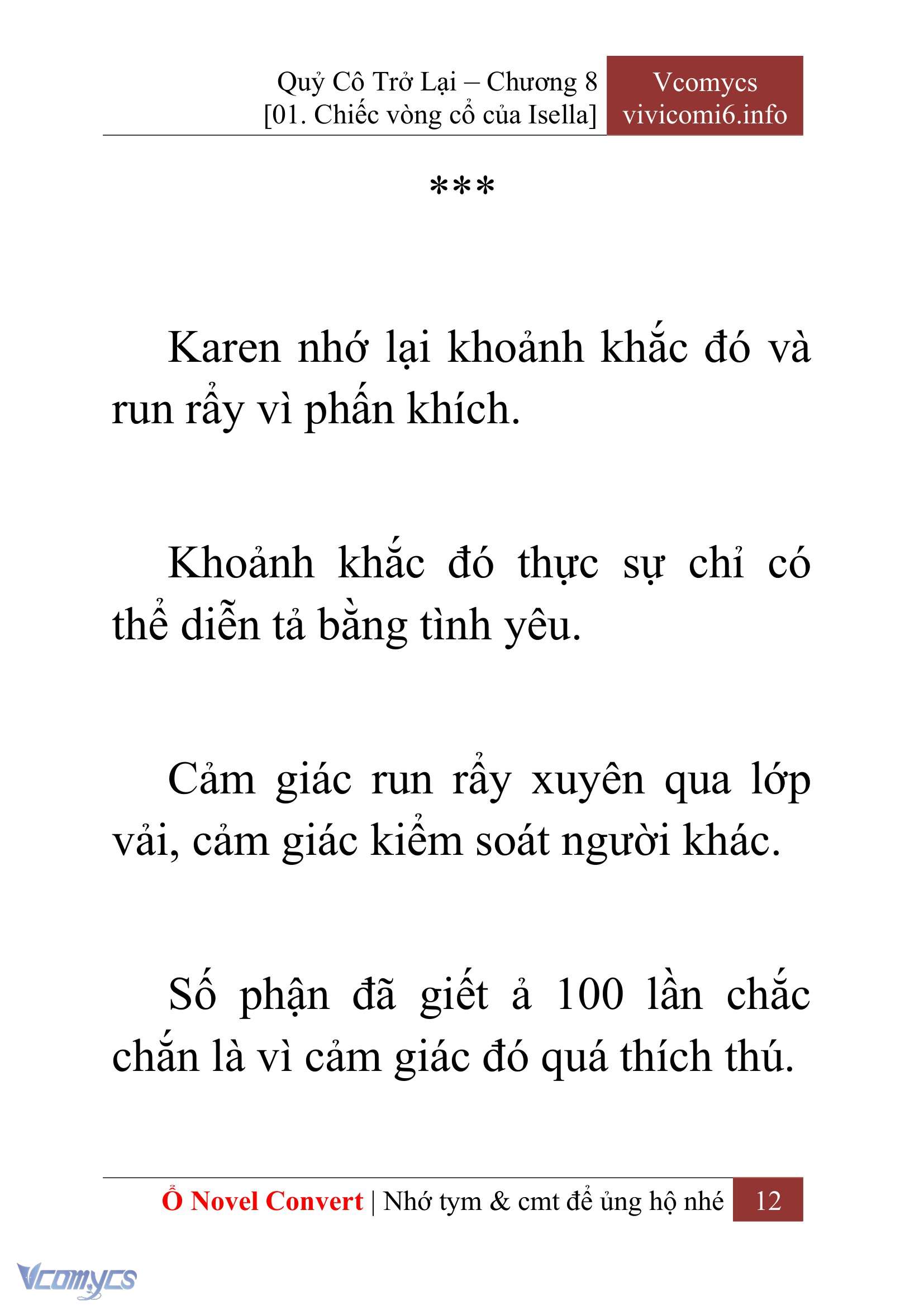 [Novel] Quý Cô Trở Lại Chap 8 - Trang 2