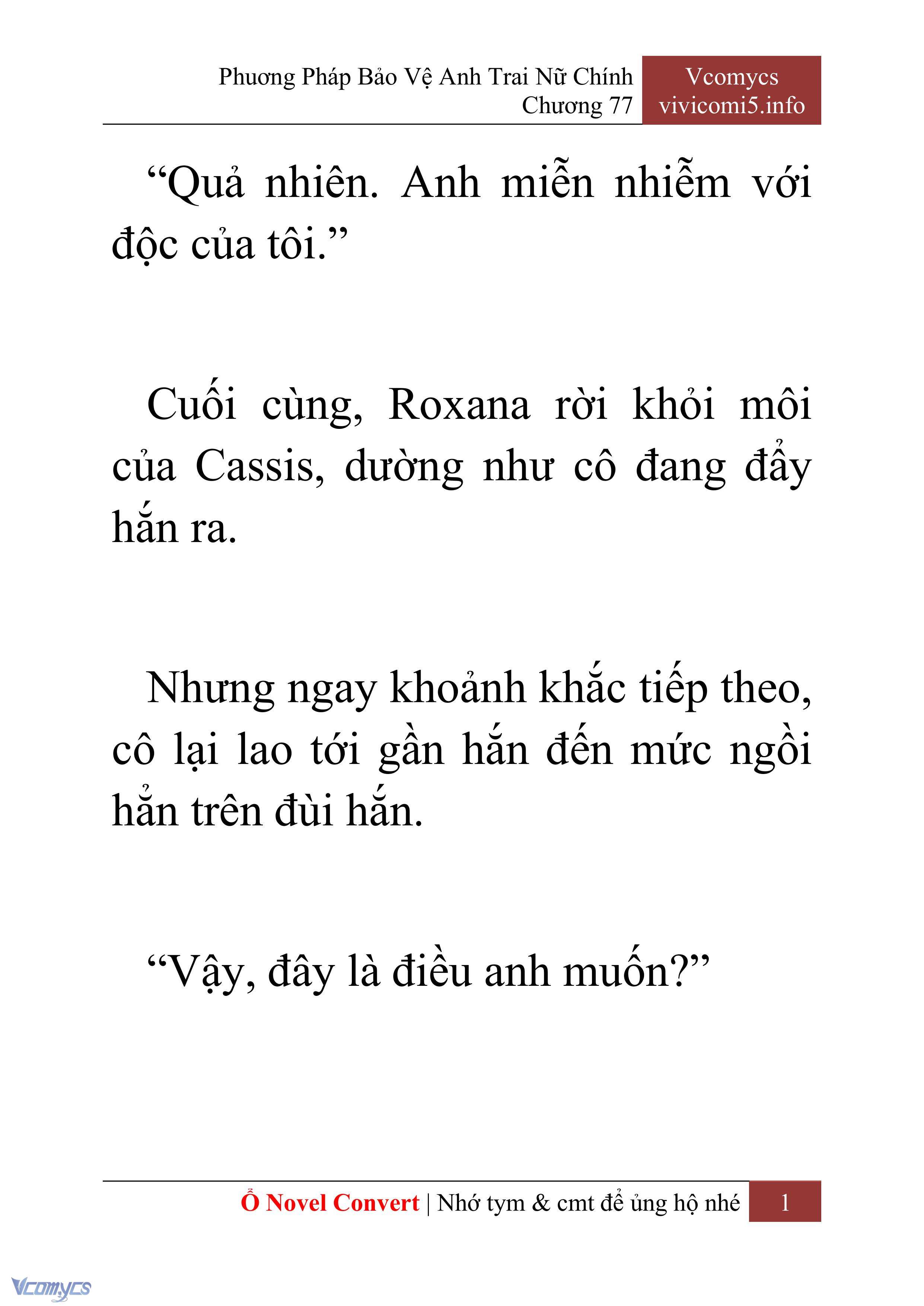 [Novel] Phương Pháp Bảo Vệ Anh Trai Nữ Chính Chap 77 - Trang 2