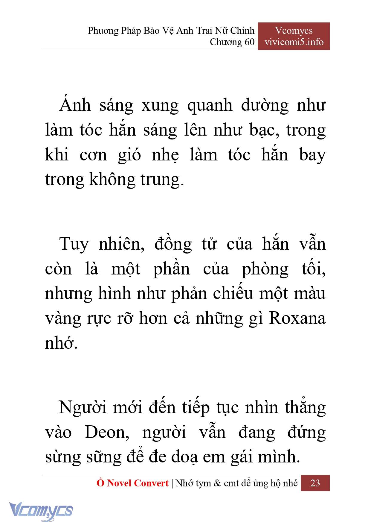 [Novel] Phương Pháp Bảo Vệ Anh Trai Nữ Chính Chap 60 - Trang 2