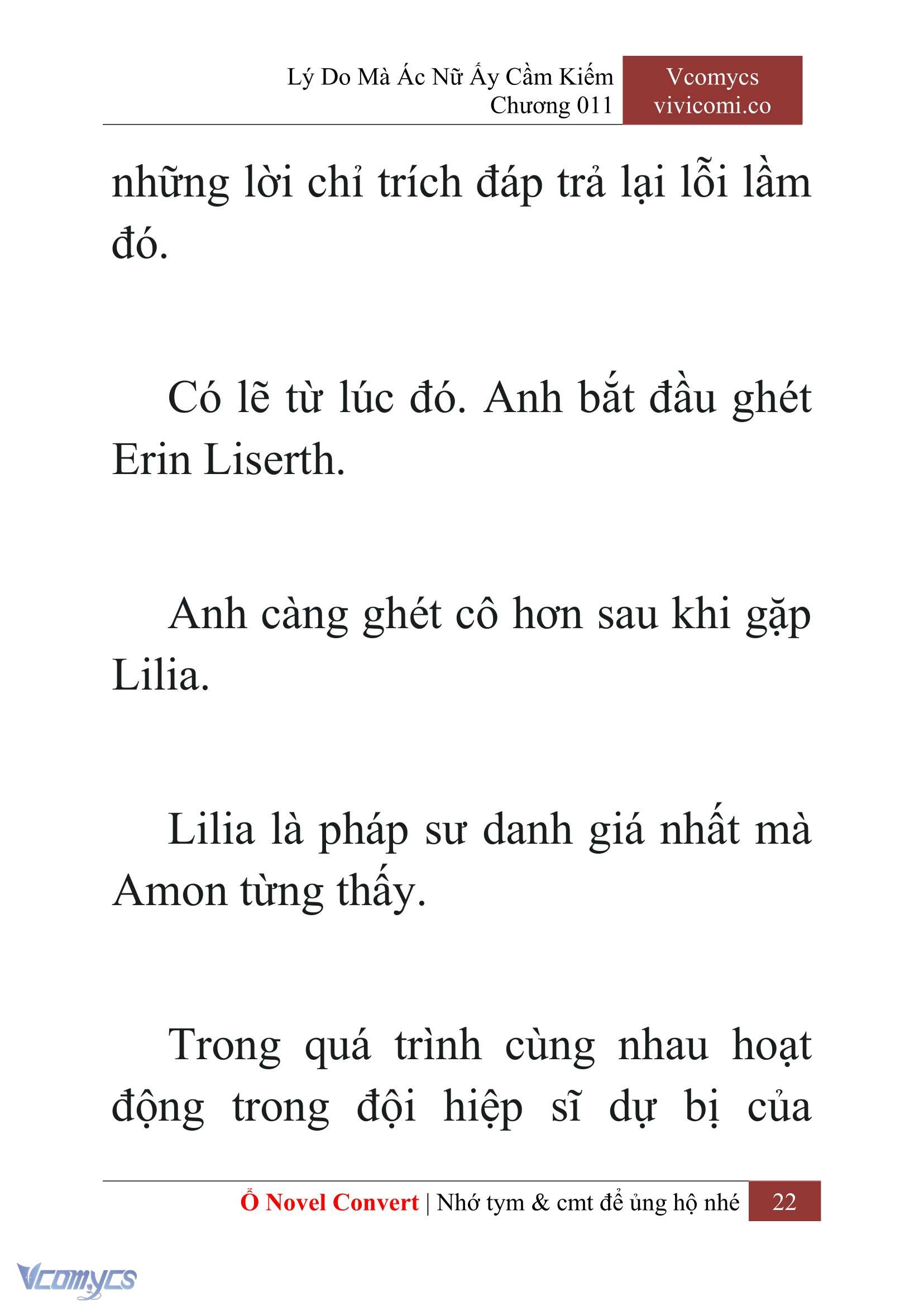 [Novel] Lý Do Mà Ác Nữ Ấy Cầm Kiếm Chap 11 - Next Chap 12