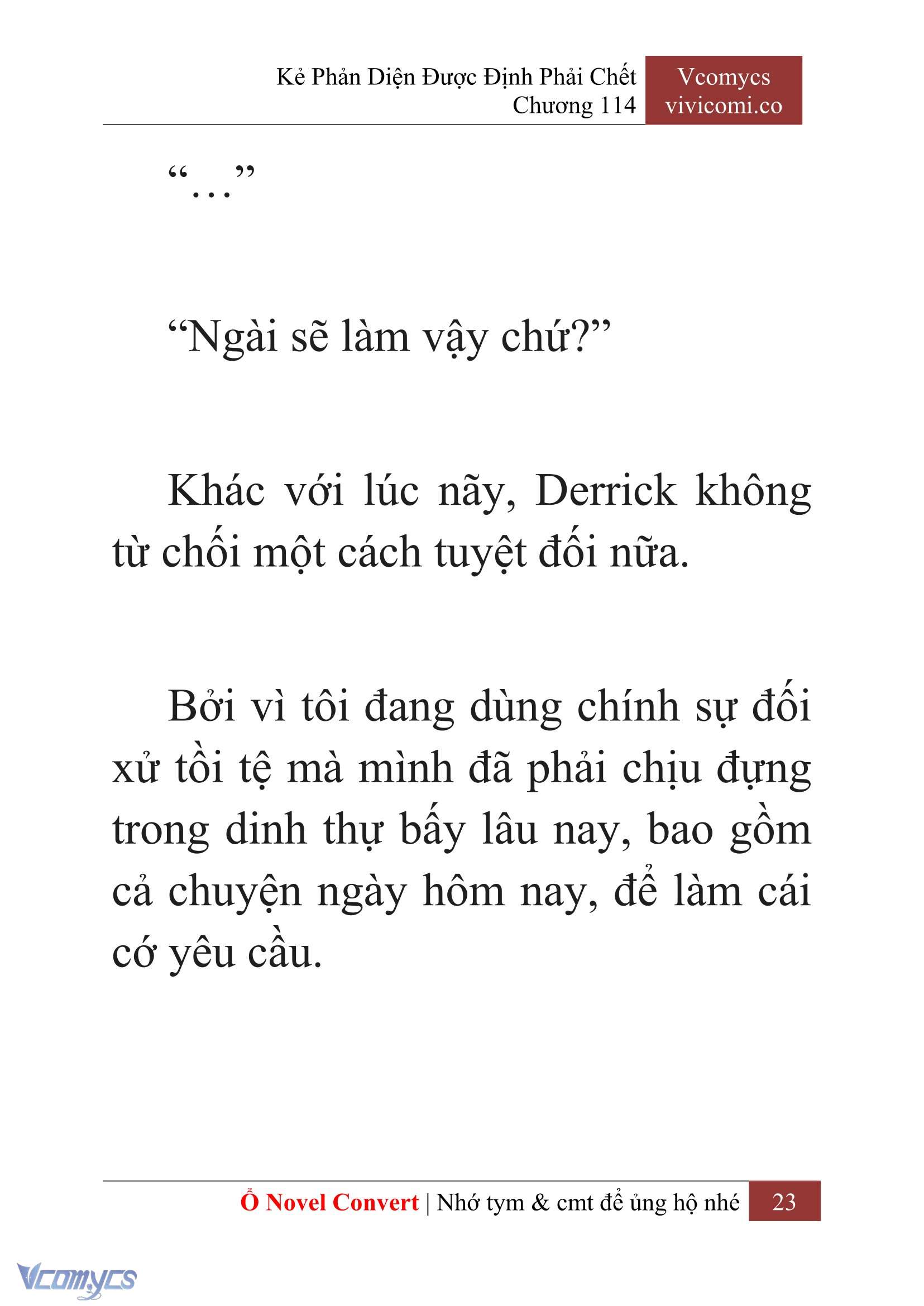 [Novel] Kẻ Phản Diện Được Định Phải Chết Chap 114 - Trang 2