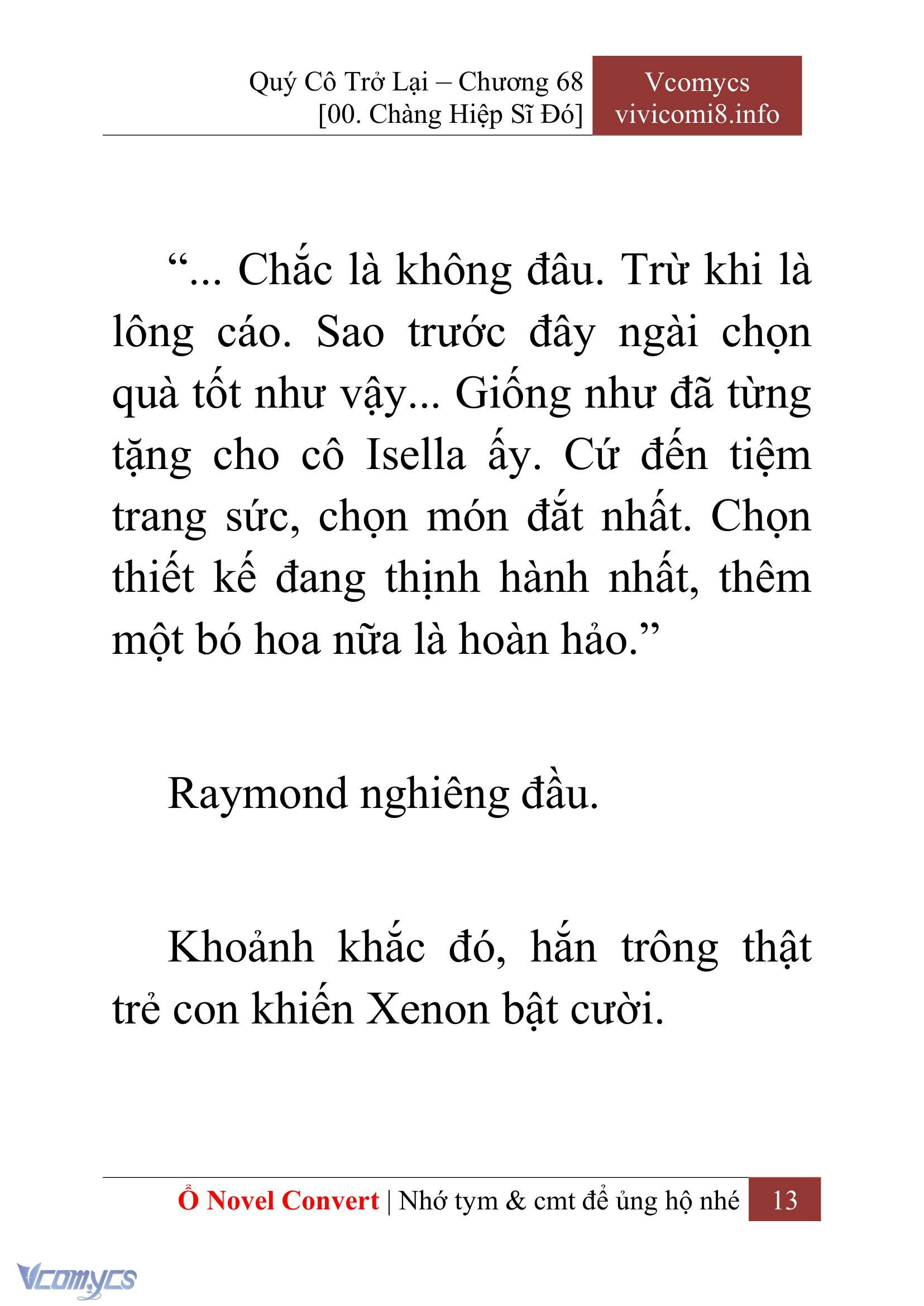 [Novel] Quý Cô Trở Lại Chap 68 - Next Chap 69