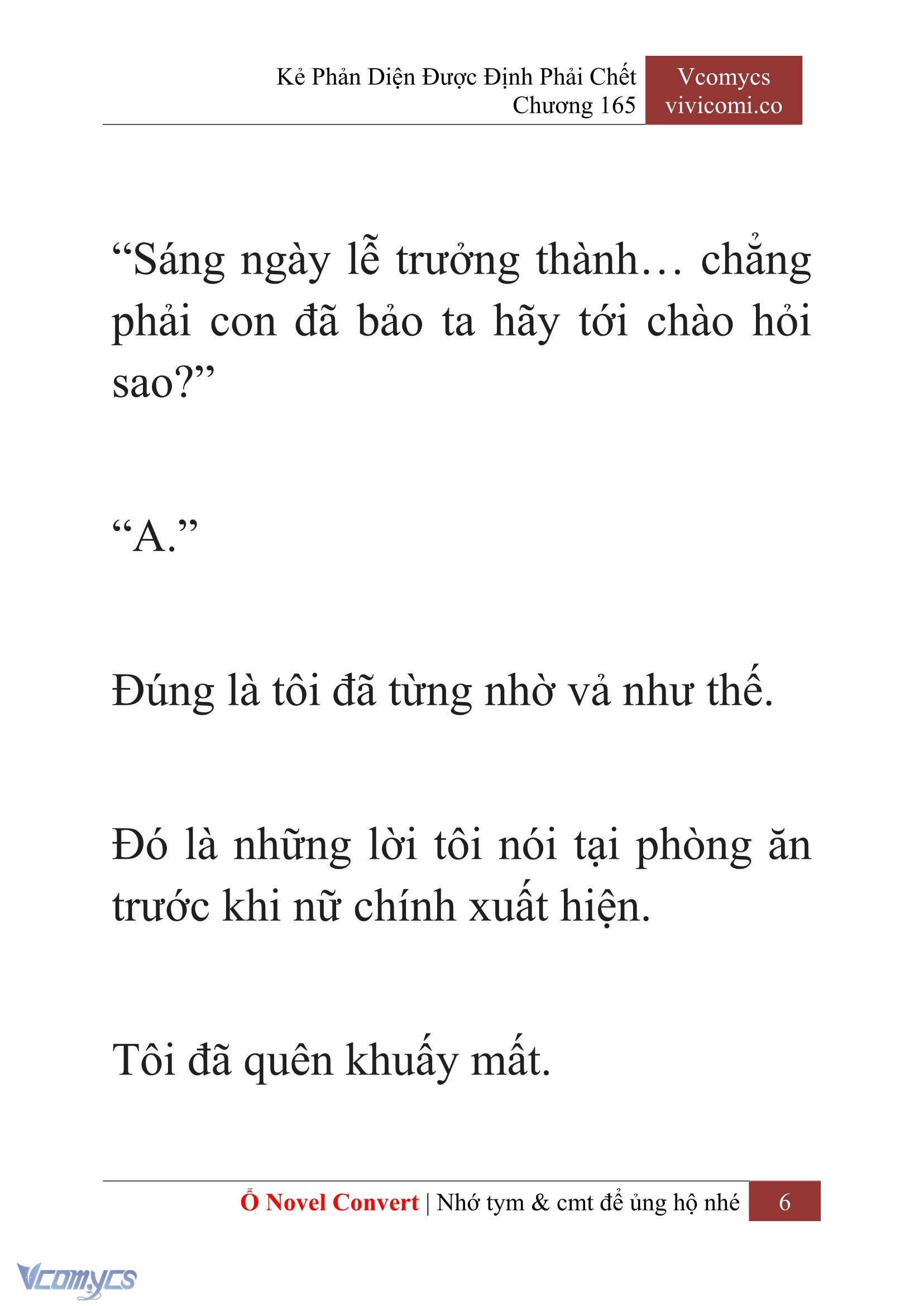 [Novel] Kẻ Phản Diện Được Định Phải Chết Chap 165 - Trang 2