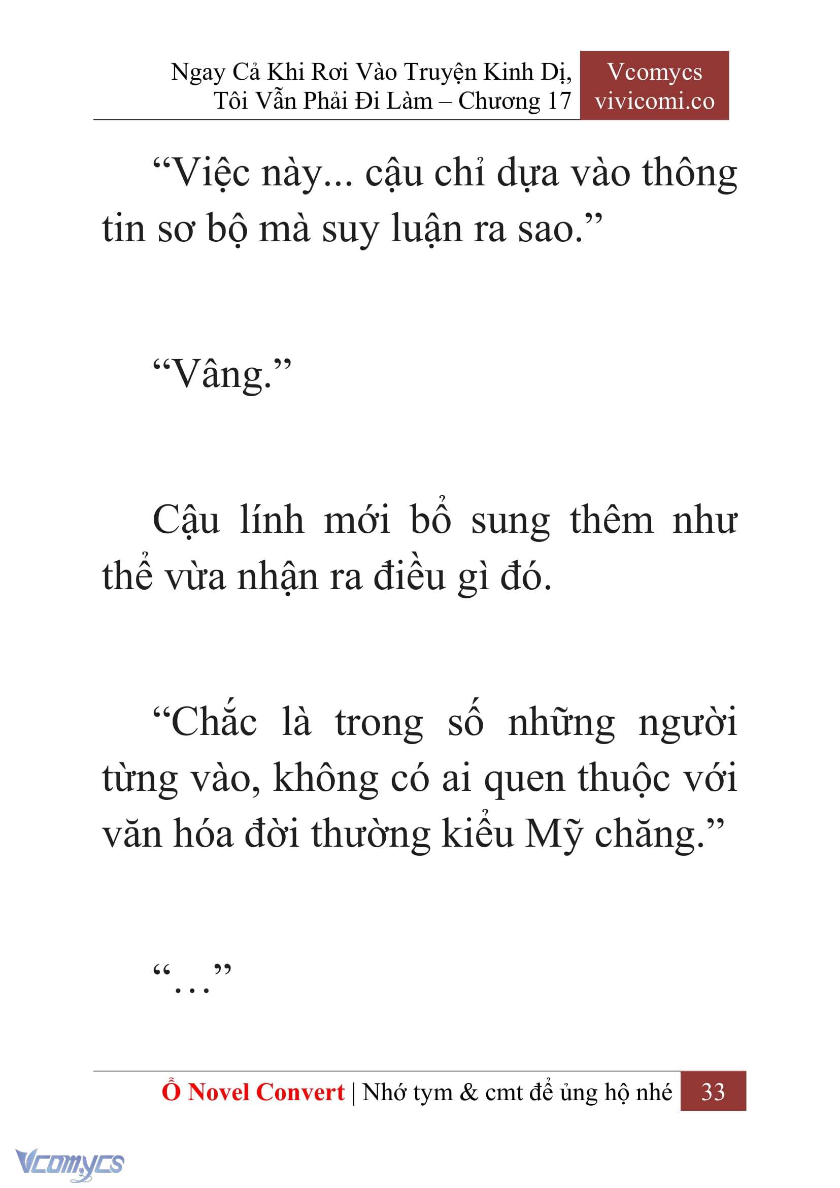 [Novel] Ngay Cả Khi Rơi Vào Truyện Kinh Dị, Tôi Vẫn Phải Đi Làm Chap 17 - Trang 2