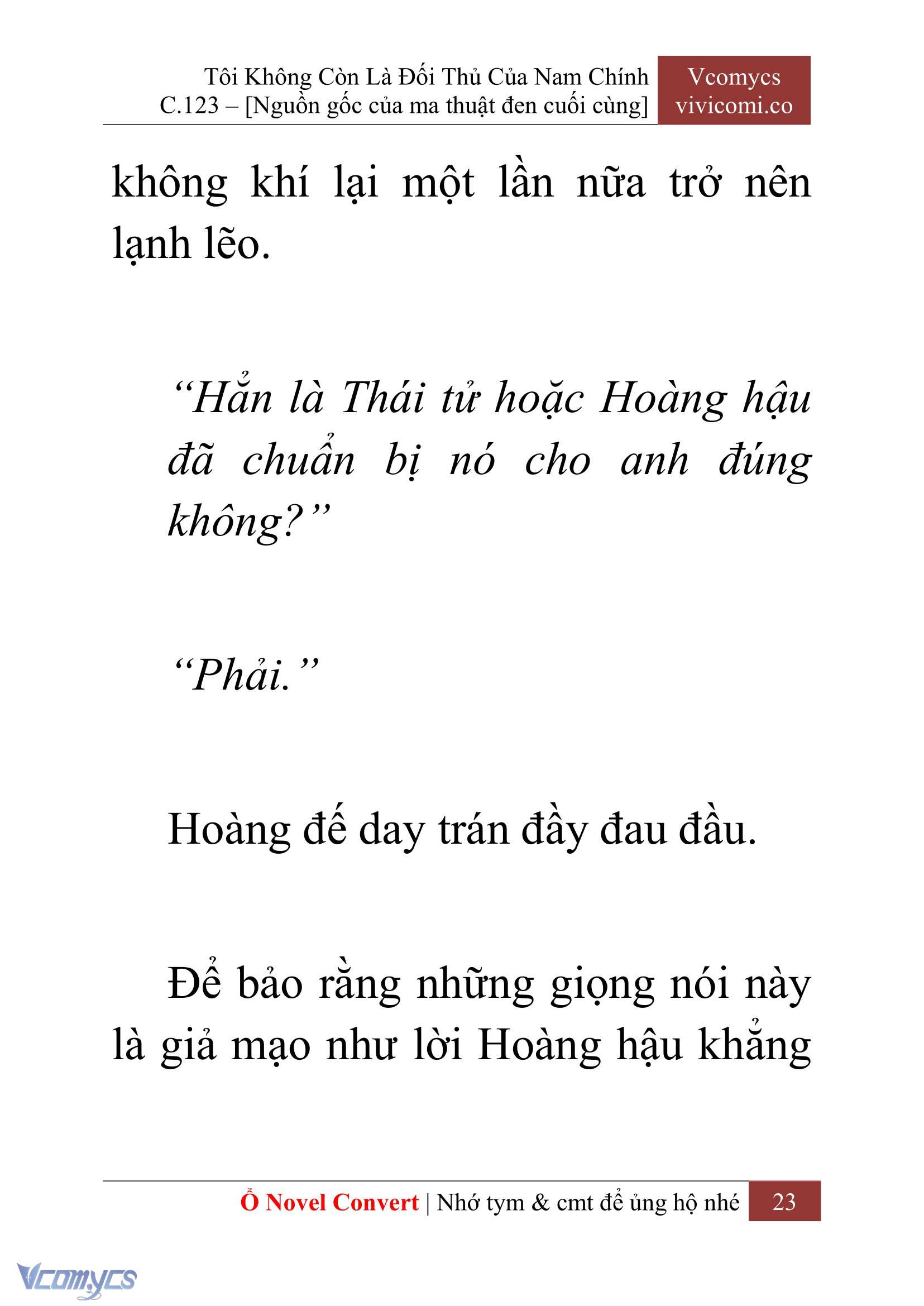 [Novel] Tôi Không Còn Là Đối Thủ Của Nam Chính Chap 123 - Trang 2