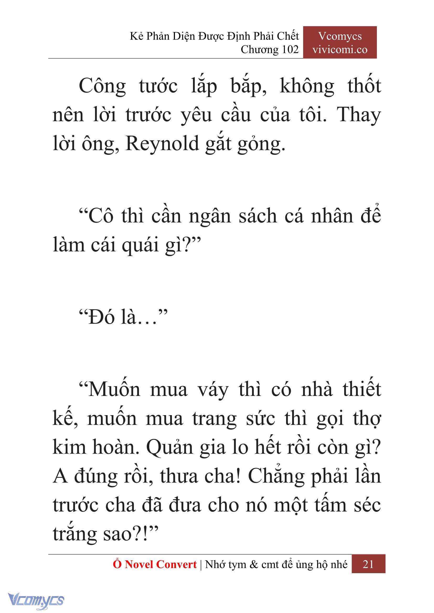 [Novel] Kẻ Phản Diện Được Định Phải Chết Chap 102 - Trang 2