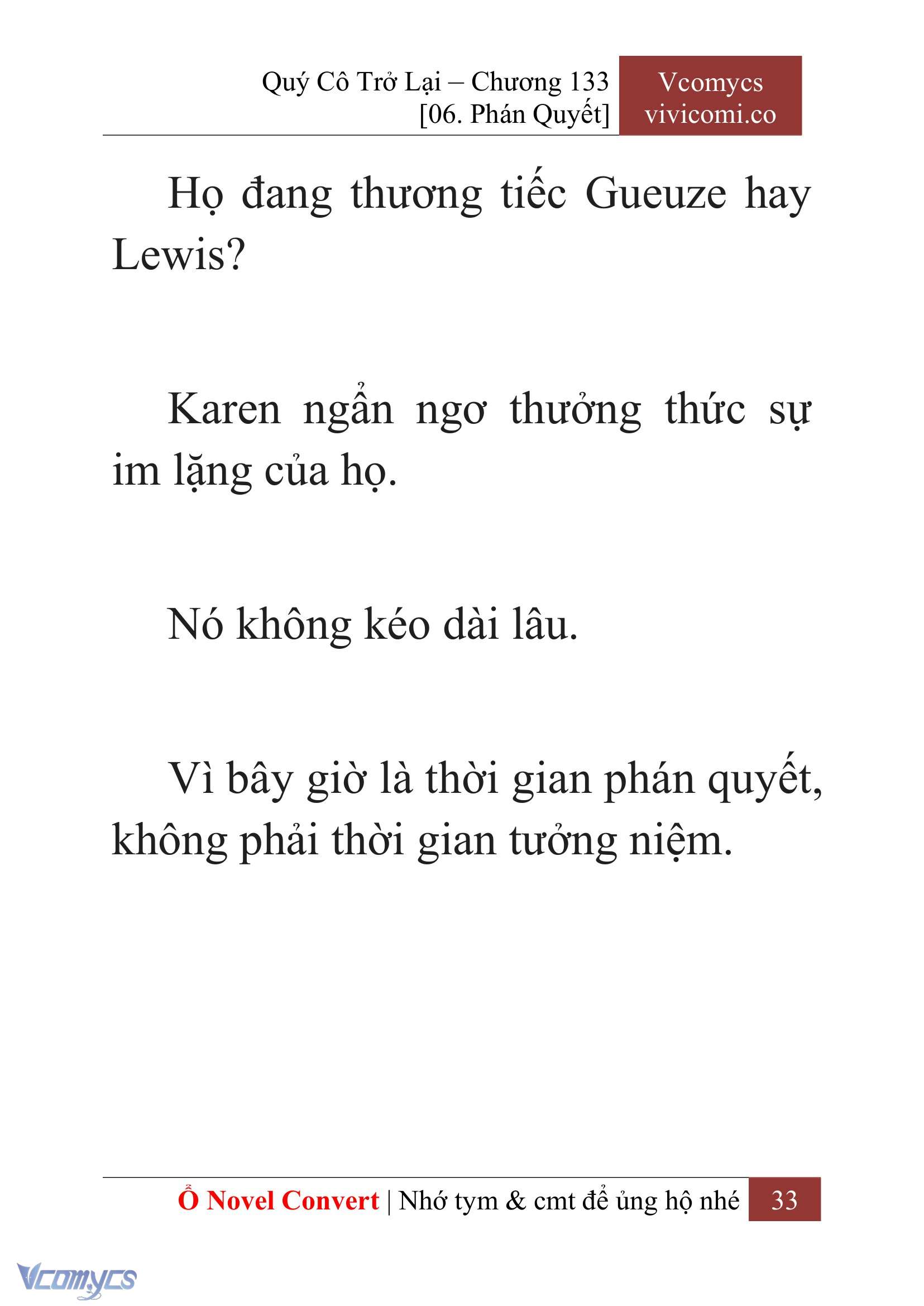 [Novel] Quý Cô Trở Lại Chap 133 - Next Chap 134