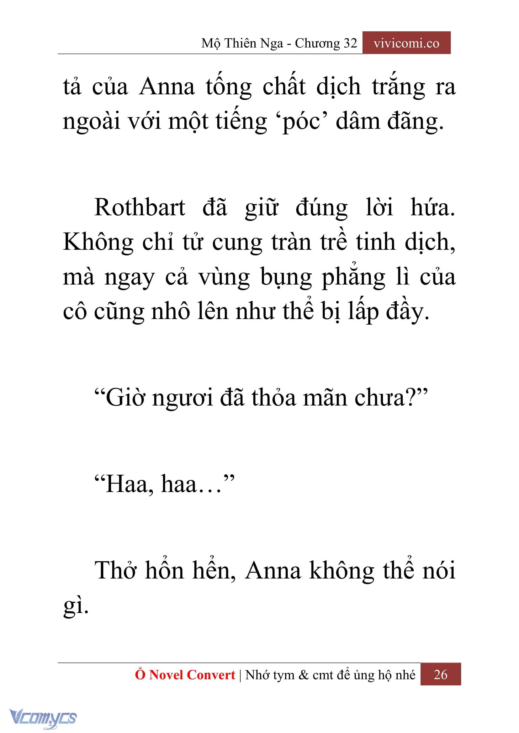 [Novel] Mộ Thiên Nga Chap 32 - Next Chap 33