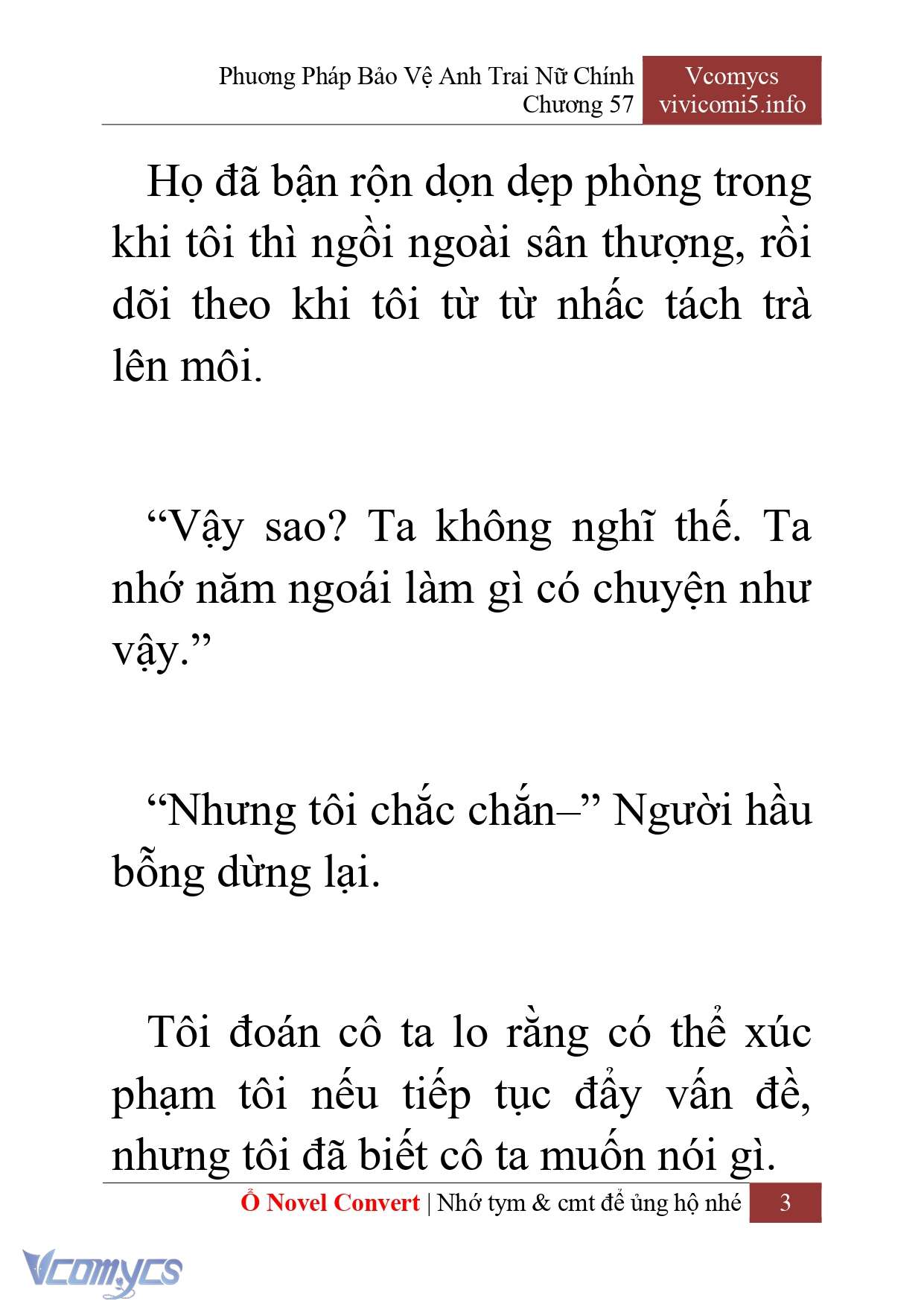 [Novel] Phương Pháp Bảo Vệ Anh Trai Nữ Chính Chap 57 - Trang 2