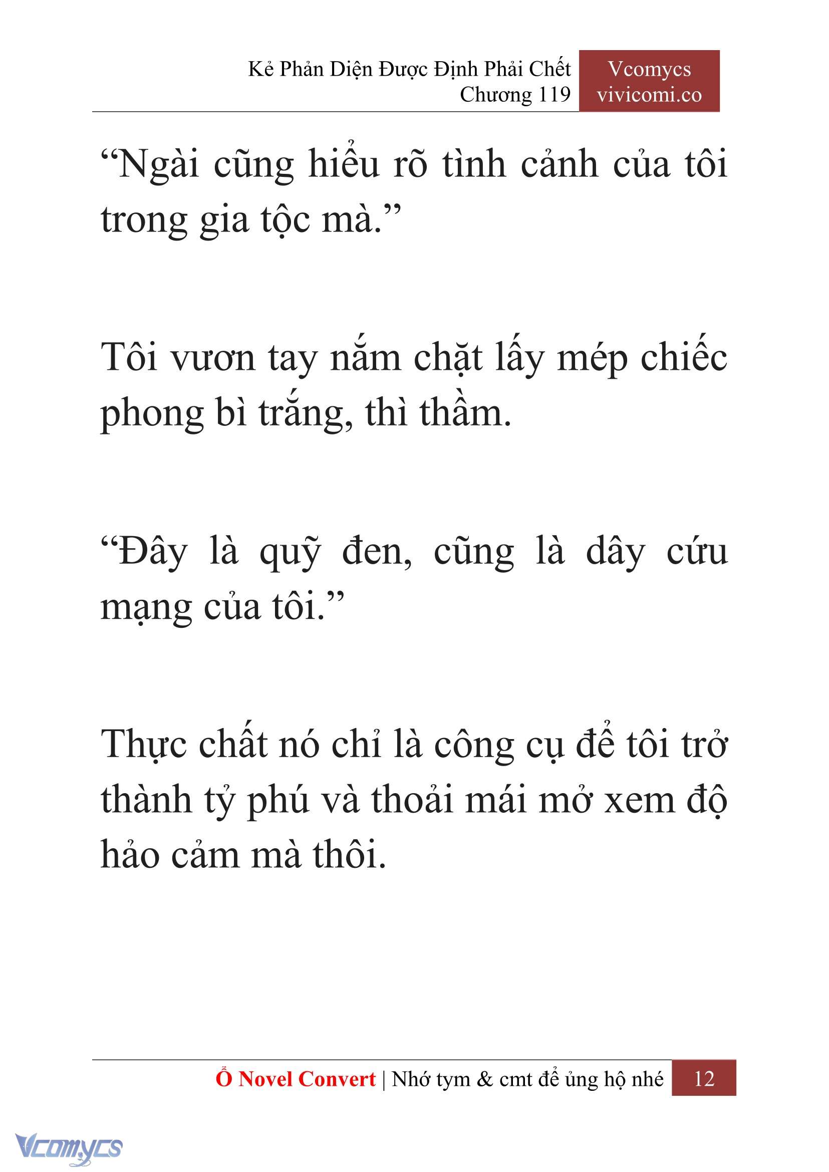 [Novel] Kẻ Phản Diện Được Định Phải Chết Chap 119 - Next Chap 120