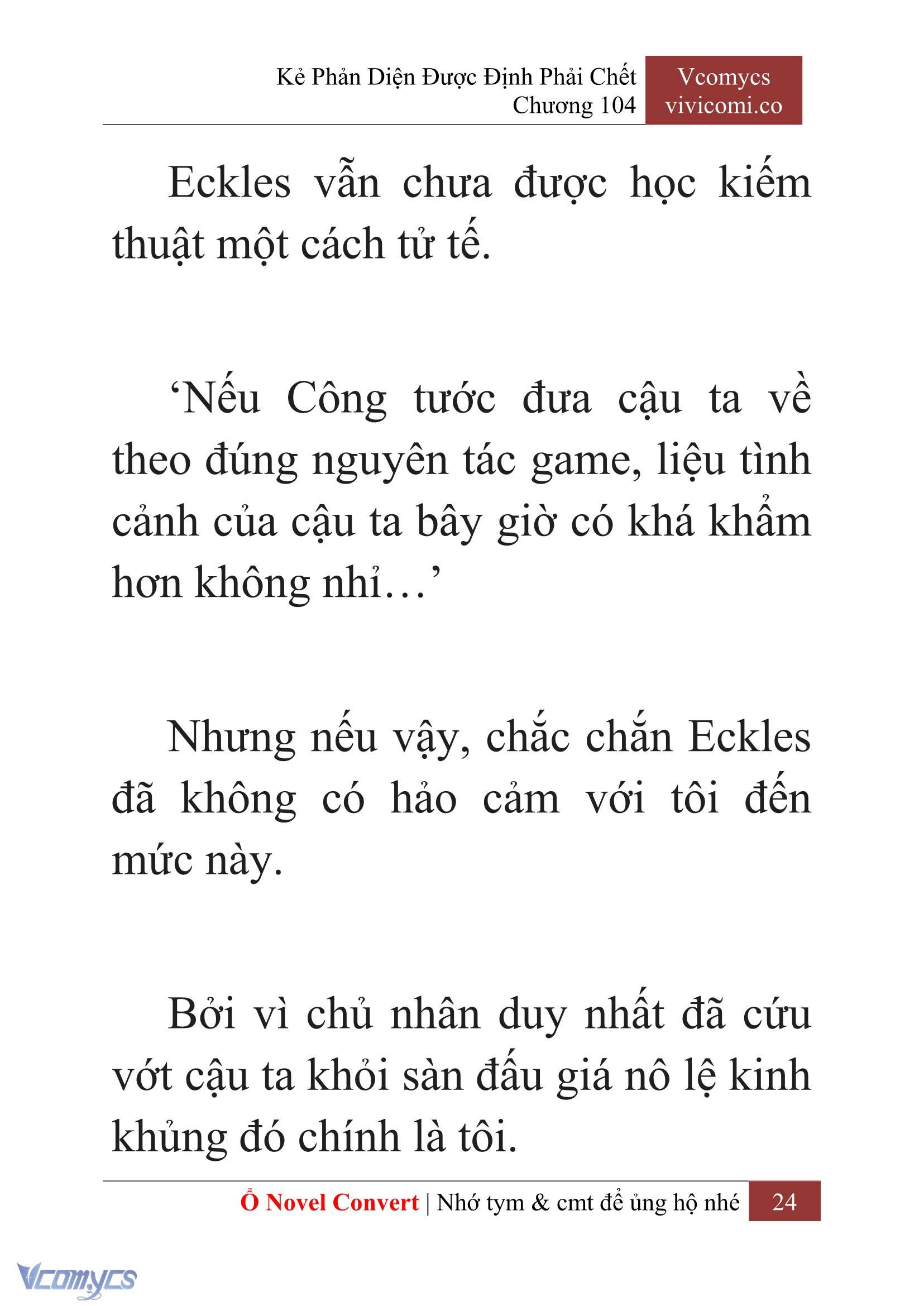 [Novel] Kẻ Phản Diện Được Định Phải Chết Chap 104 - Trang 2