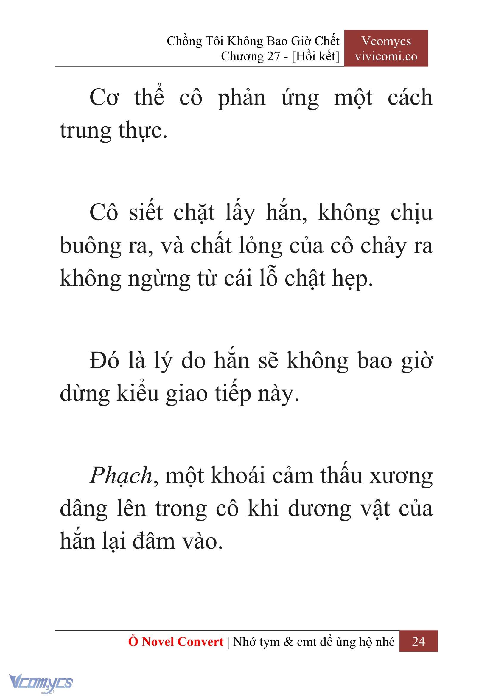 [Novel] Chồng Tôi Không Bao Giờ Chết Chap 27 - Trang 2