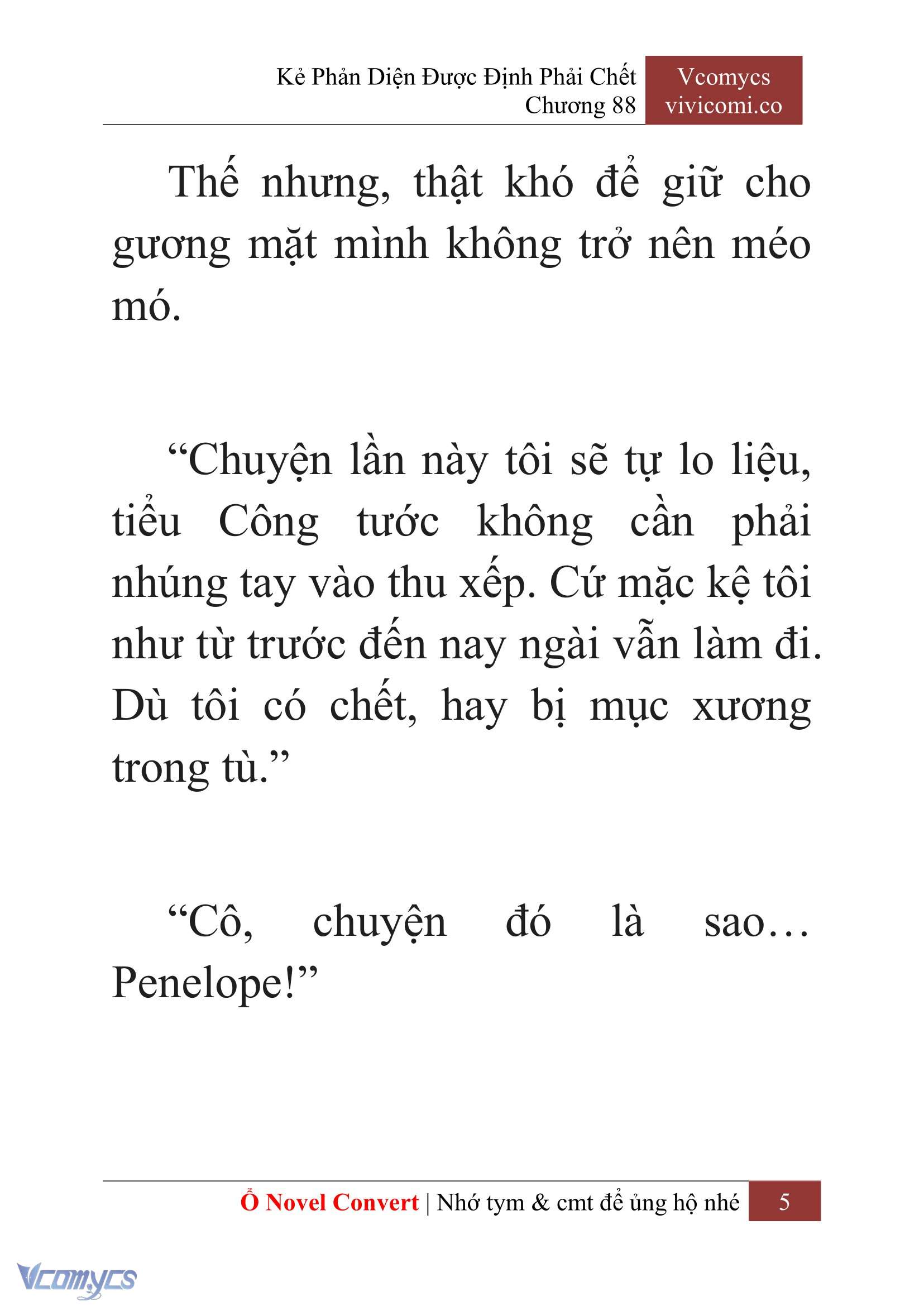 [Novel] Kẻ Phản Diện Được Định Phải Chết Chap 88 - Trang 2