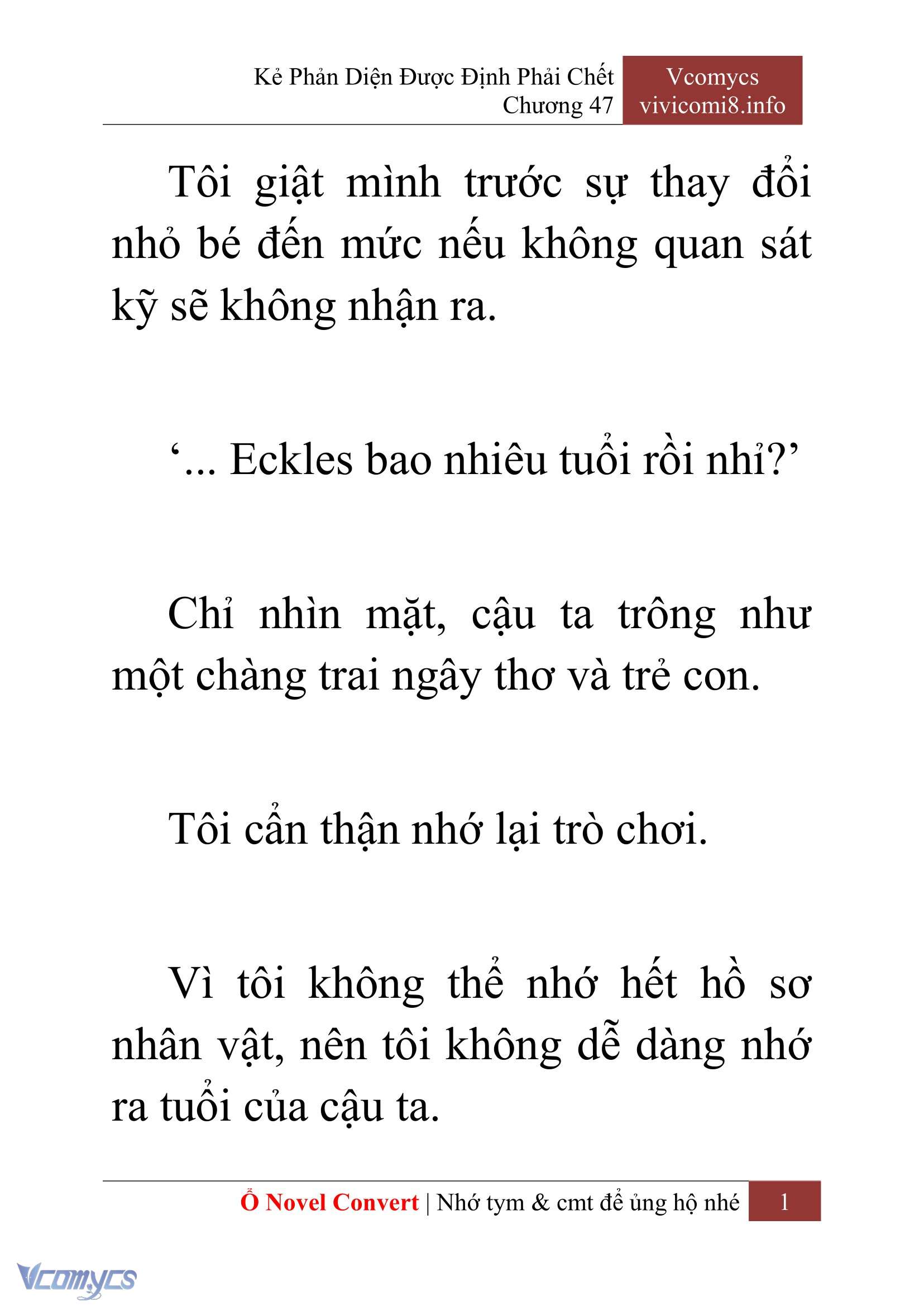 [Novel] Kẻ Phản Diện Được Định Phải Chết Chap 47 - Next Chap 48