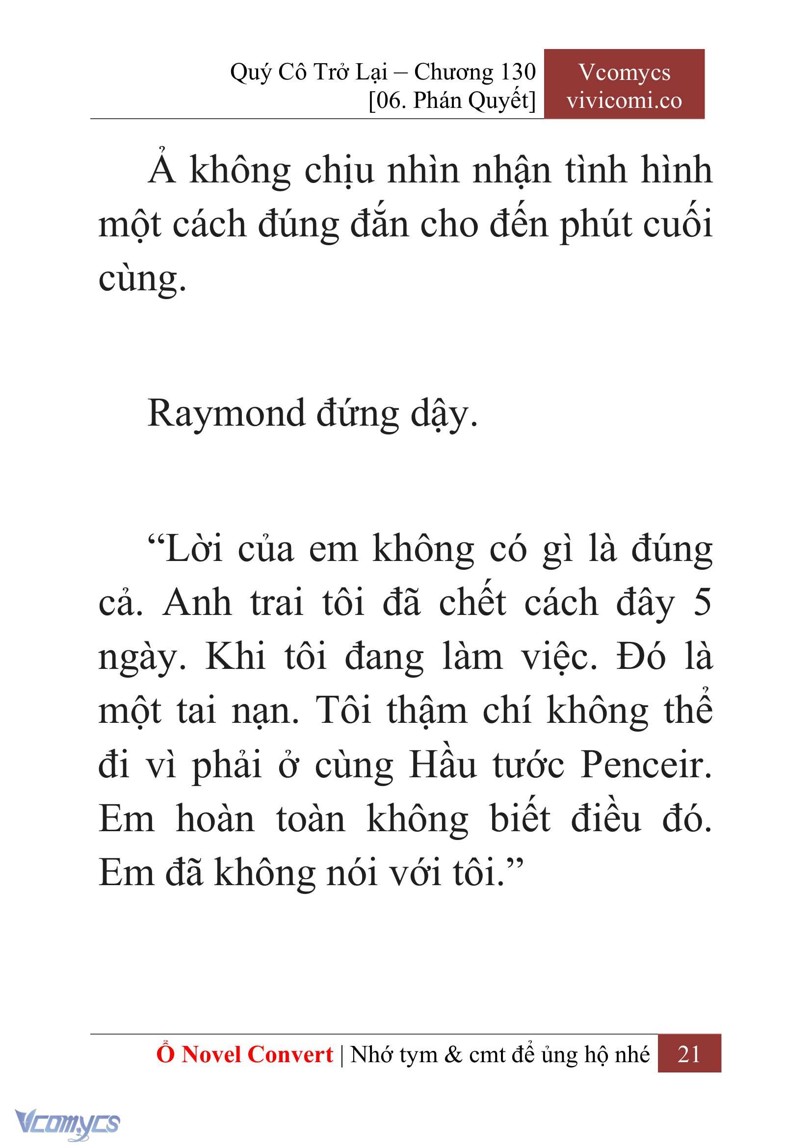 [Novel] Quý Cô Trở Lại Chap 130 - Trang 2