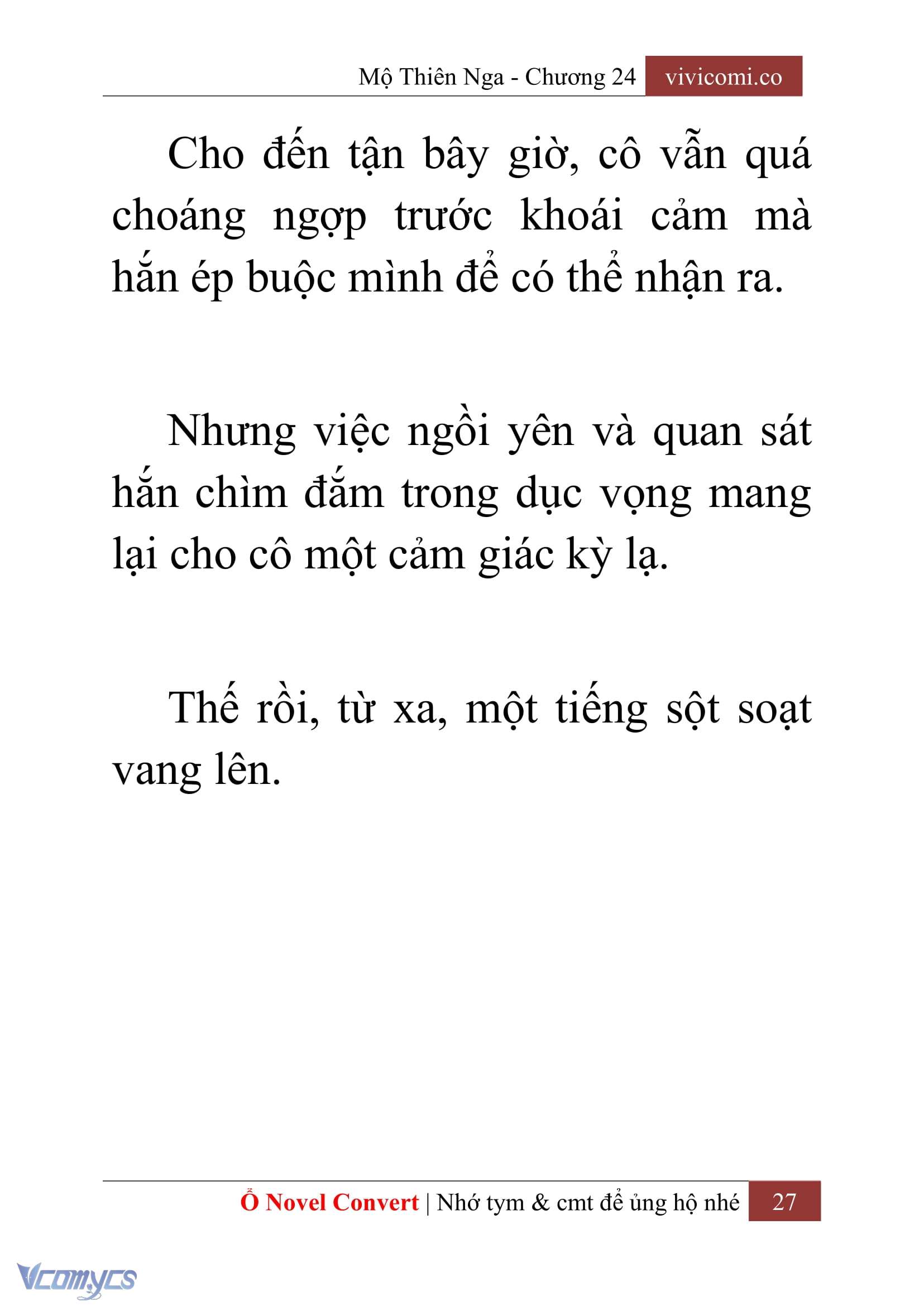 [Novel] Mộ Thiên Nga Chap 24 - Next Chap 25