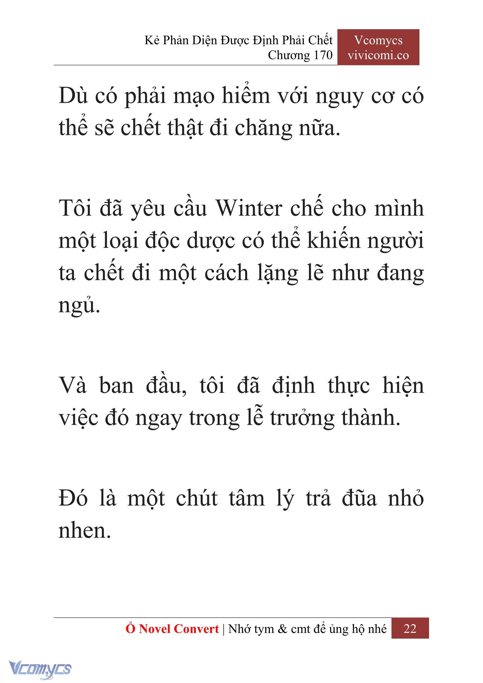 [Novel] Kẻ Phản Diện Được Định Phải Chết Chap 170 - Trang 2