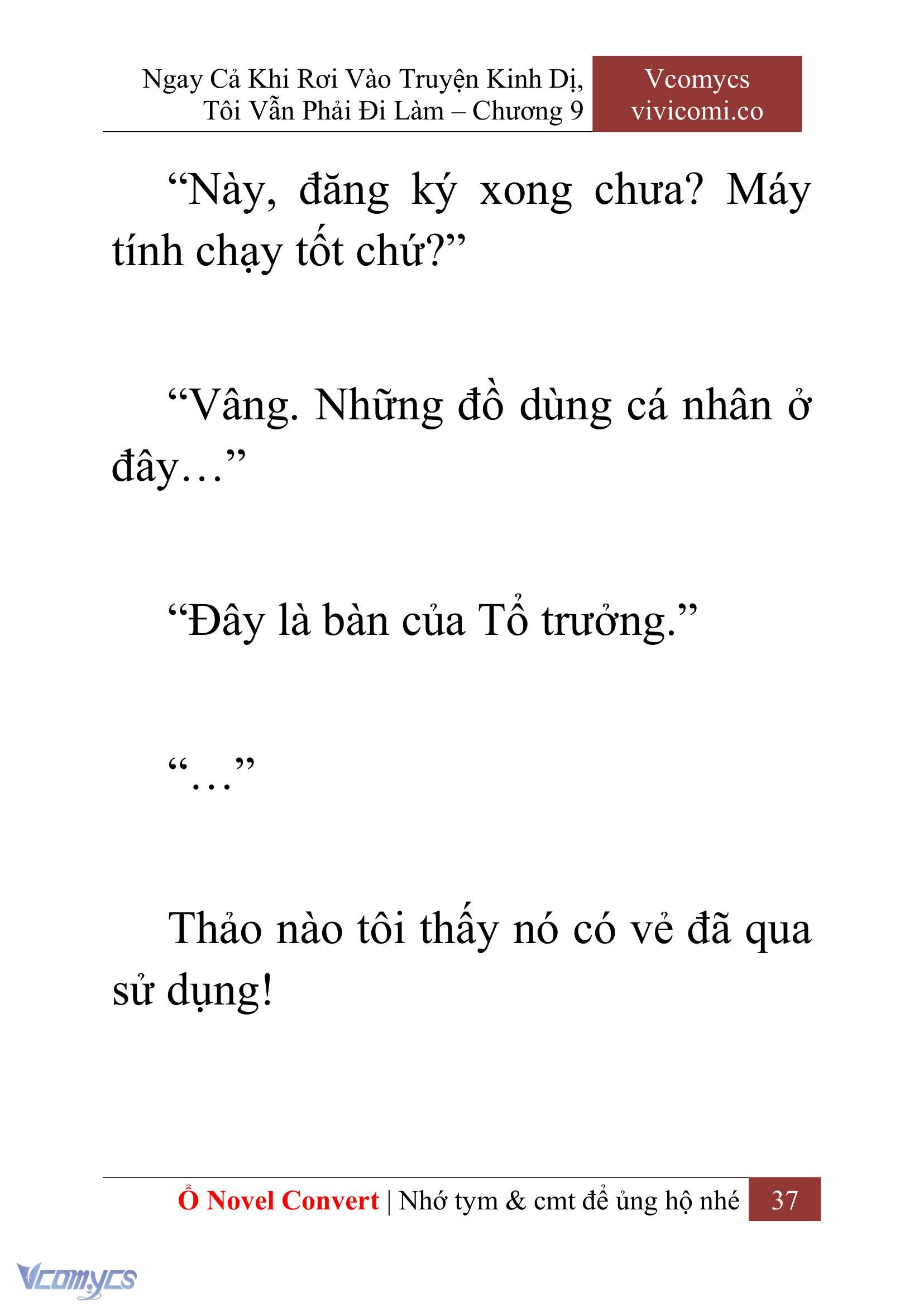 [Novel] Ngay Cả Khi Rơi Vào Truyện Kinh Dị, Tôi Vẫn Phải Đi Làm Chap 9 - Trang 2