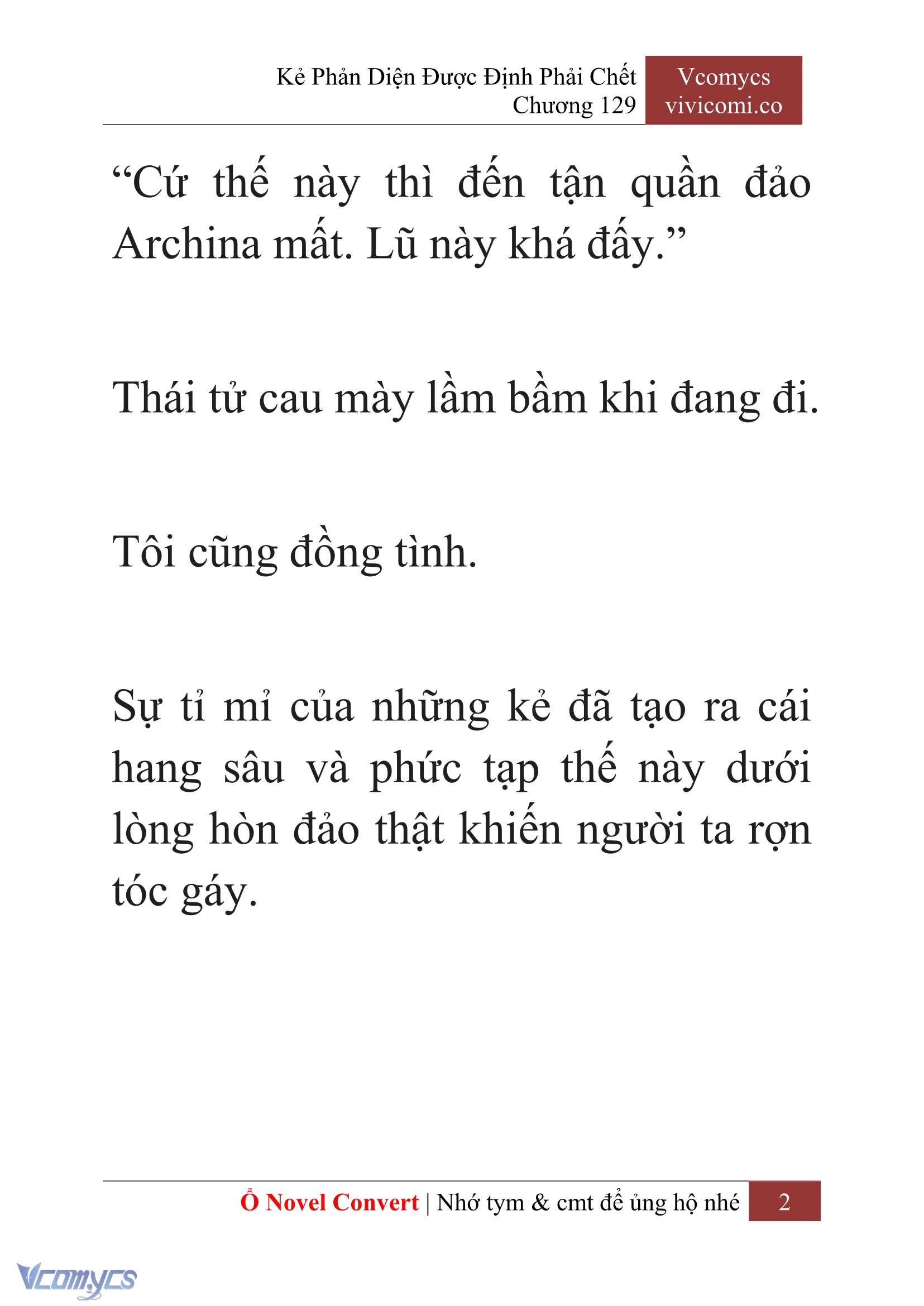[Novel] Kẻ Phản Diện Được Định Phải Chết Chap 129 - Trang 2