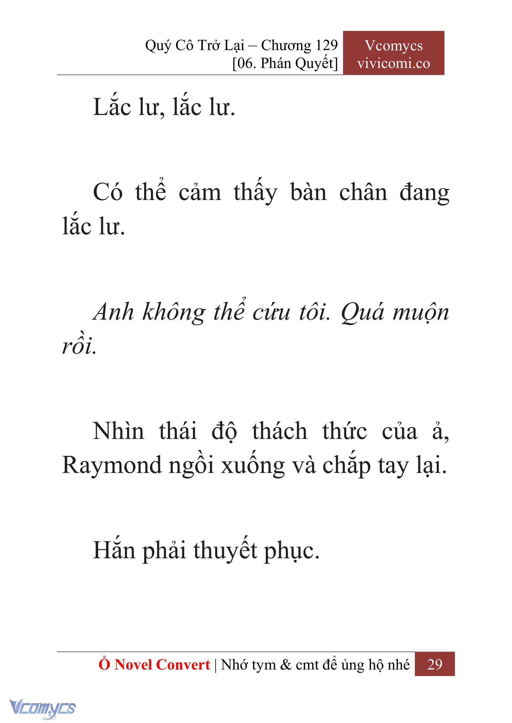 [Novel] Quý Cô Trở Lại Chap 129 - Next Chap 130