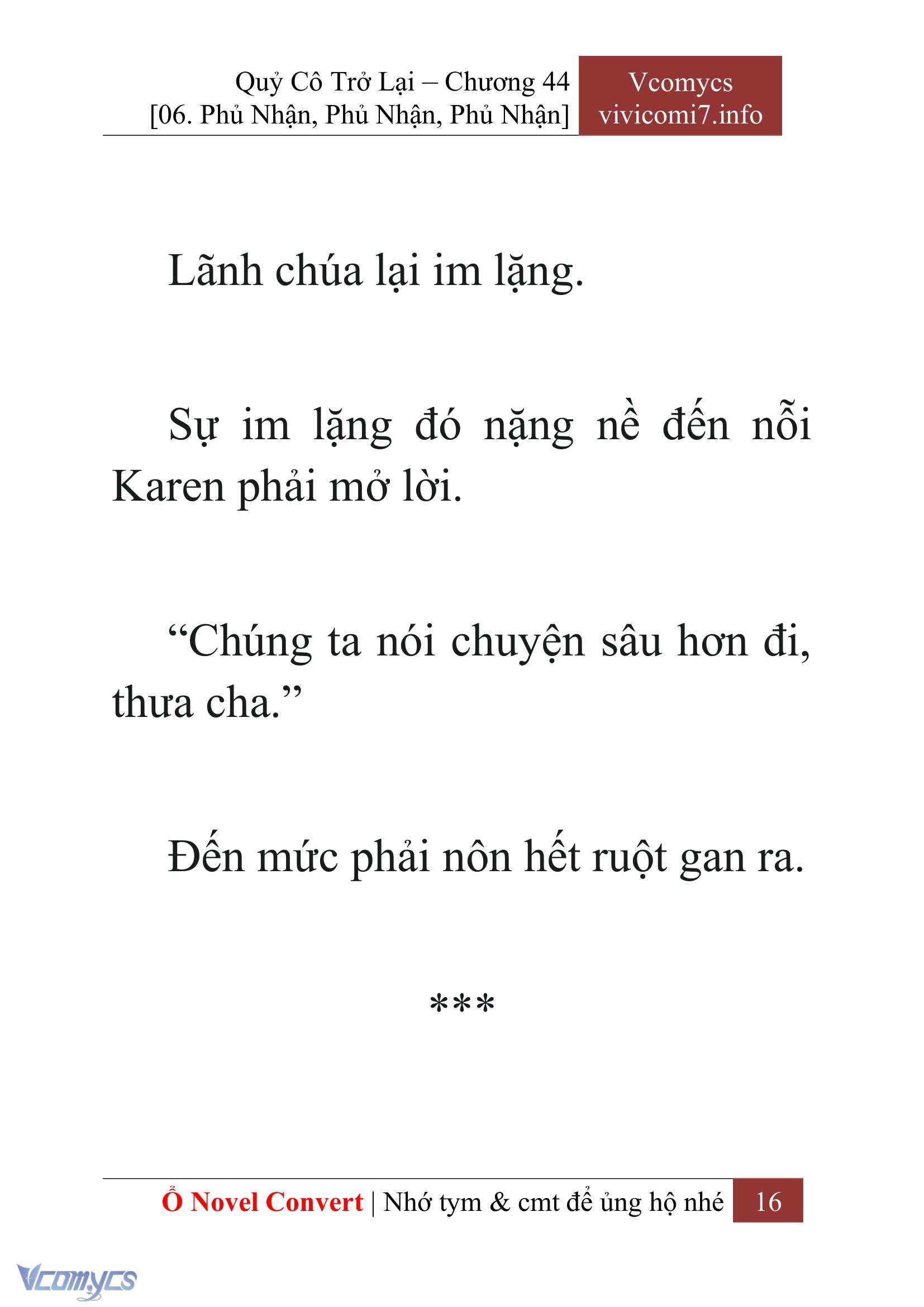 [Novel] Quý Cô Trở Lại Chap 44 - Trang 2