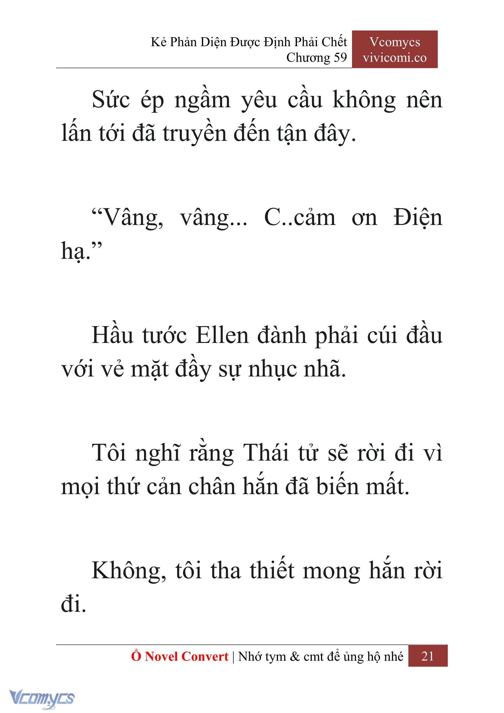 [Novel] Kẻ Phản Diện Được Định Phải Chết Chap 59 - Next Chap 60
